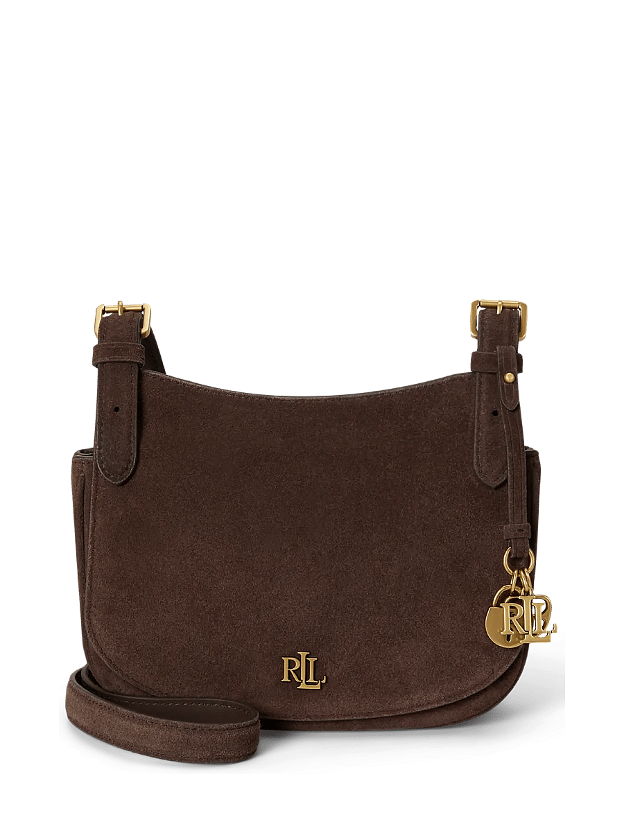 Lauren Ralph Lauren - Suede Medium Marcy Crossbody Bag - crossbody kotid - chestnut brown/ch - 0