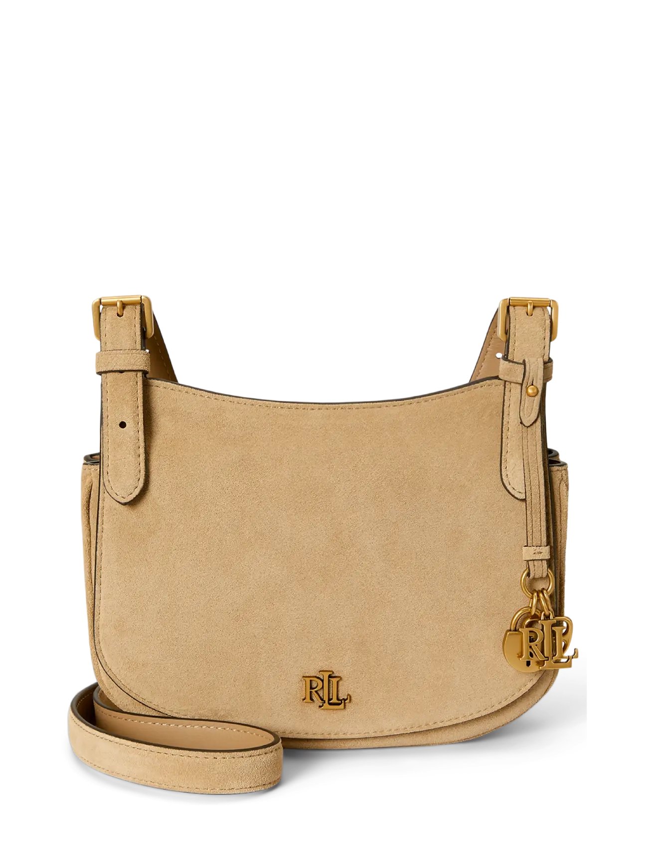 Lauren Ralph Lauren Suede Medium Marcy Crossbody Bag - Bags - TAN/TAN / beige