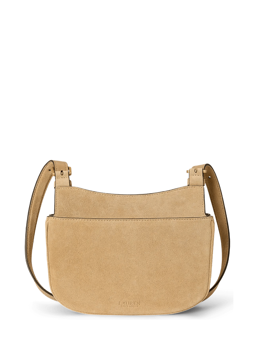 Lauren Ralph Lauren - Suede Medium Marcy Crossbody Bag - umhängetaschen - tan/tan - 2