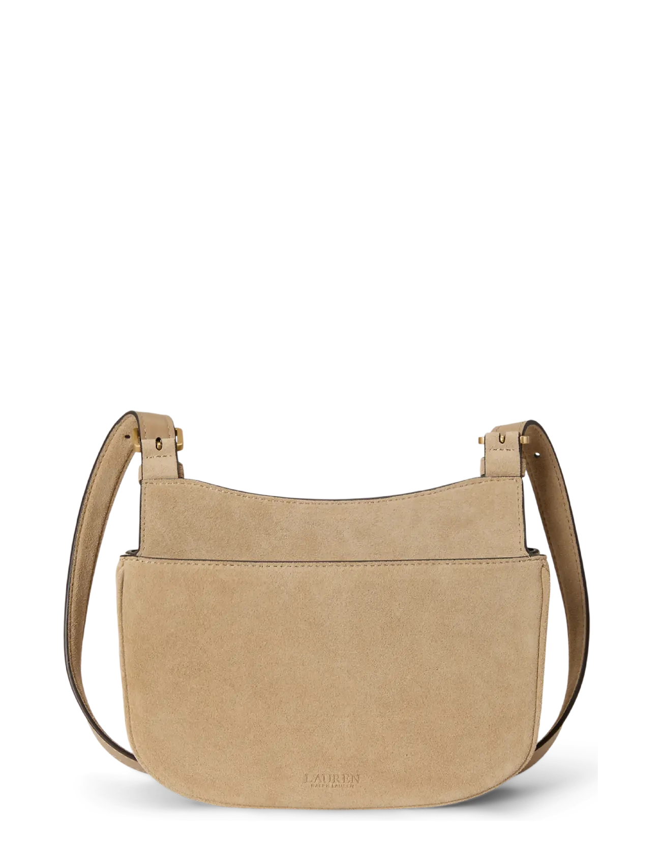 Lauren Ralph Lauren - Suede Medium Marcy Crossbody Bag - crossbody bags - tan/tan - 1