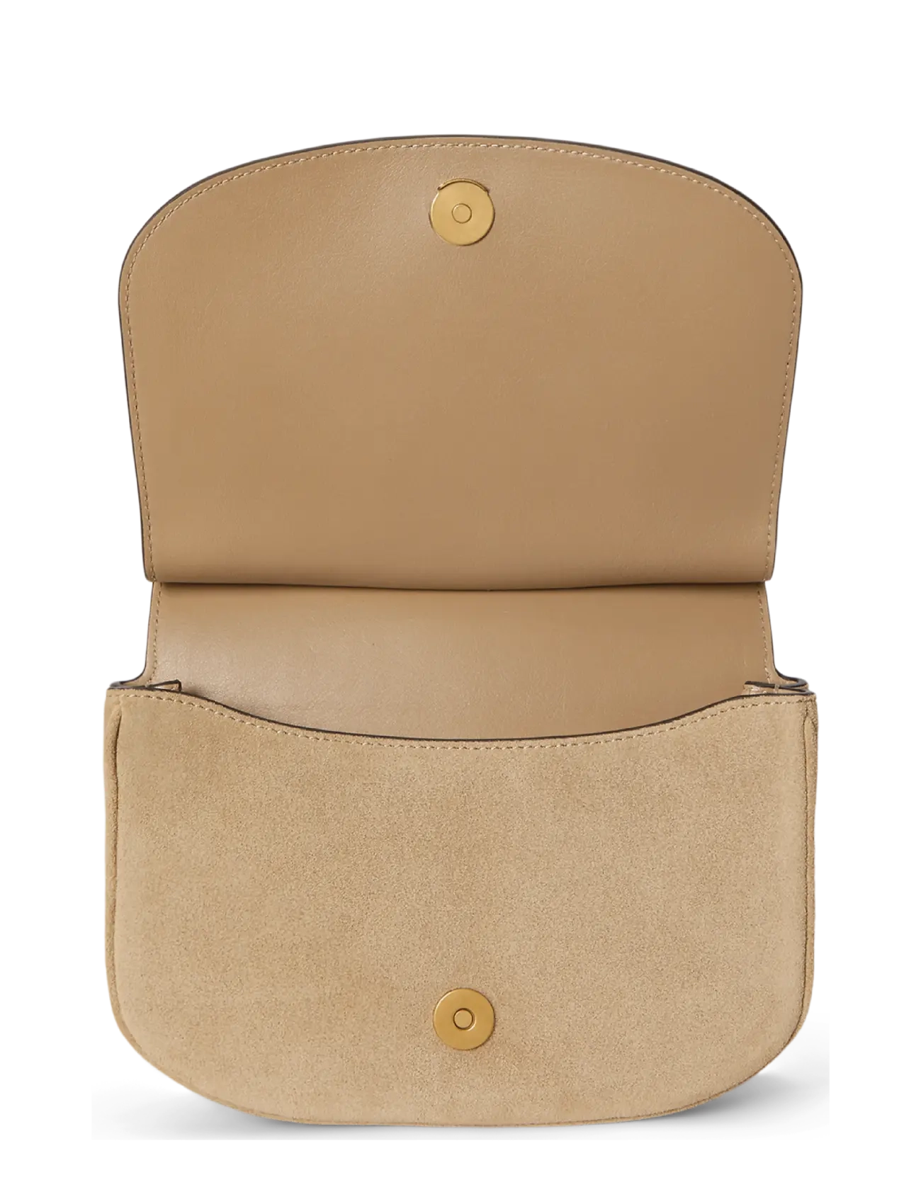 Lauren Ralph Lauren - Suede Medium Marcy Crossbody Bag - crossbody bags - tan/tan - 2