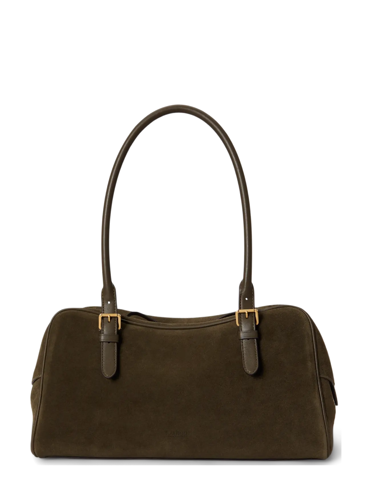 Lauren Ralph Lauren - Suede Large Marcy Zip Satchel - skuldertasker - botanic green/bot - 1