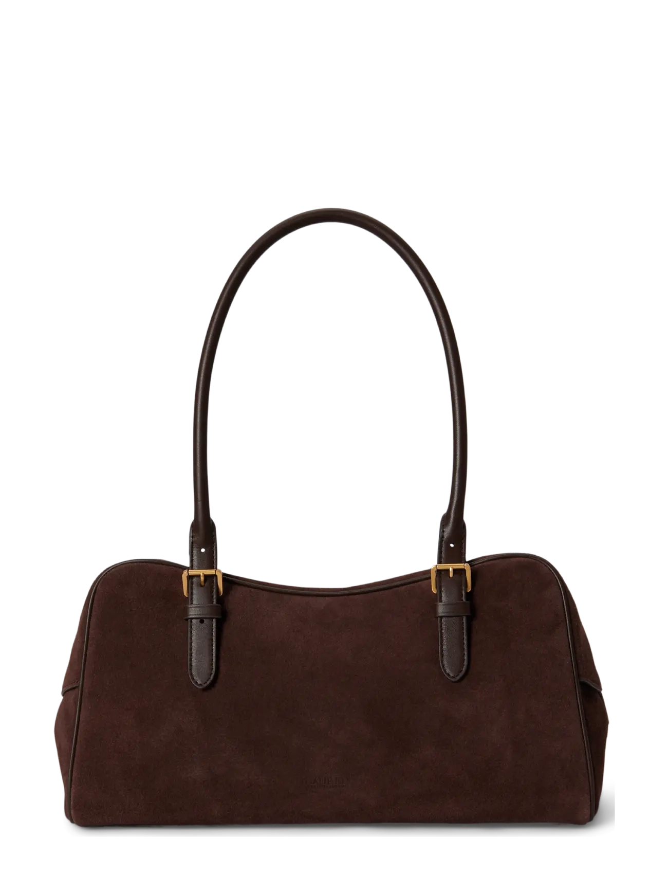 Lauren Ralph Lauren - Suede Large Marcy Zip Satchel - skuldertasker - chestnut brown/ch - 1