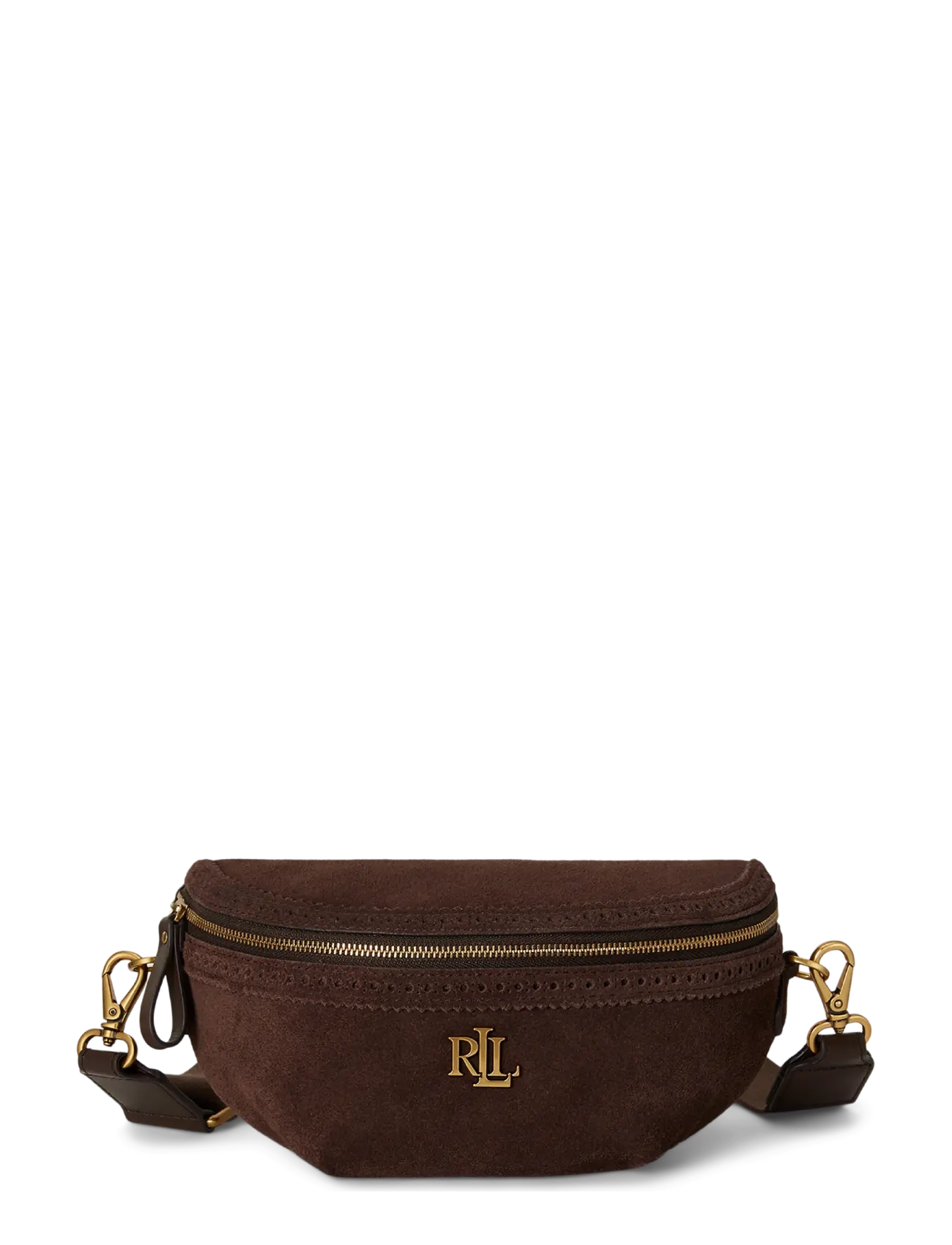 Lauren Ralph Lauren Perforated Suede Marcy Belt Bag, One Size, Brown, Tasker > Bum Bags, Dame