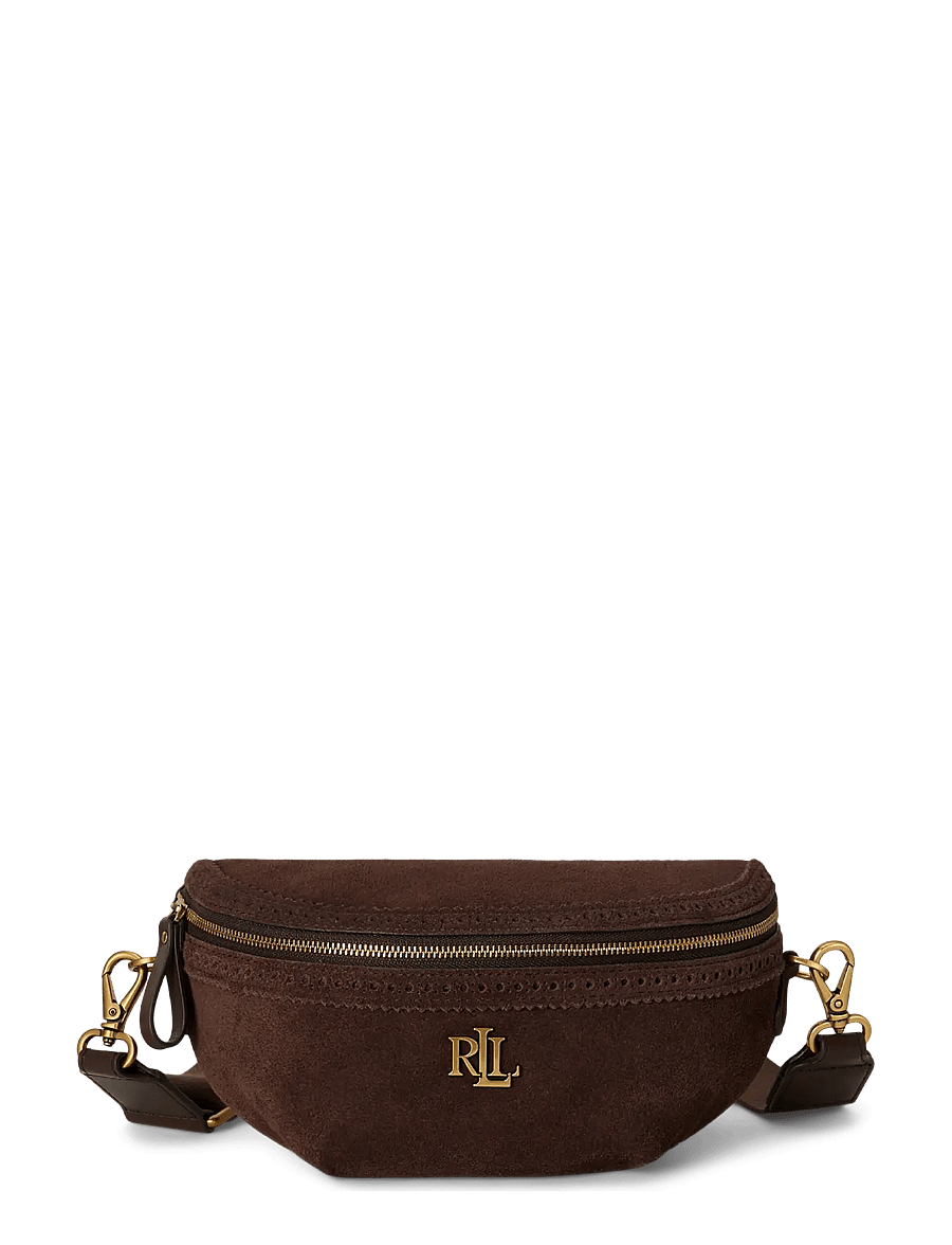 Lauren Ralph Lauren - Perforated Suede Marcy Belt Bag - bæltetasker - chestnut brown/ch - 0
