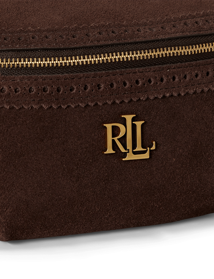 Lauren Ralph Lauren - Perforated Suede Marcy Belt Bag - bæltetasker - chestnut brown/ch - 4
