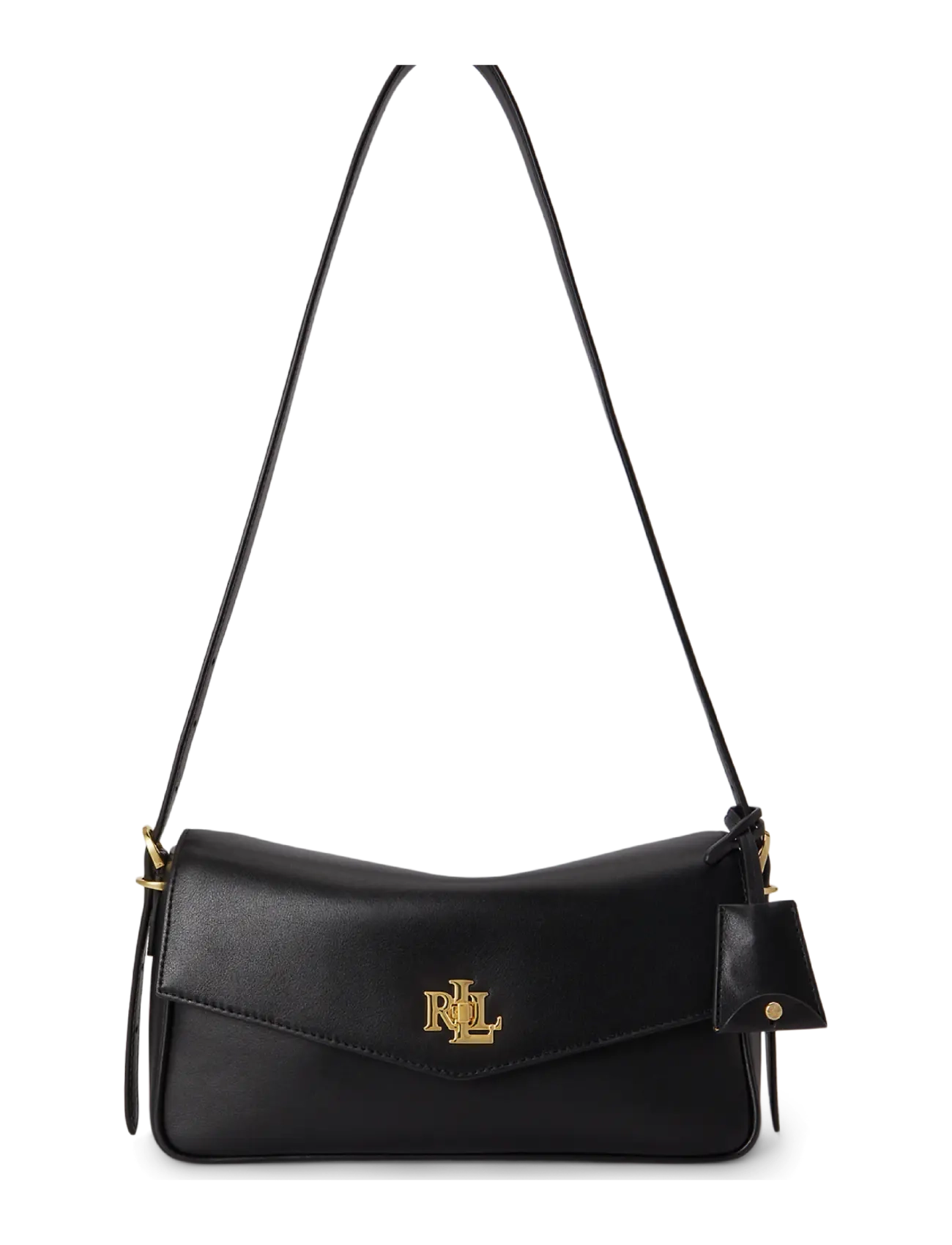 Lauren Ralph Lauren Nappa Leather Medium Farrah Shoulder Bag - Farben der Saison - BLACK / black