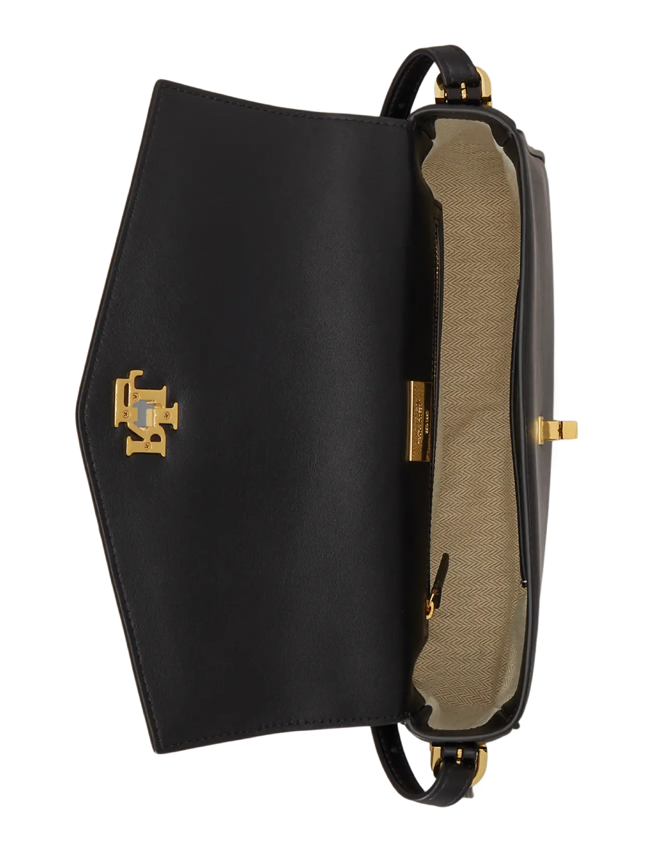 Lauren Ralph Lauren - Nappa Leather Medium Farrah Shoulder Bag - alltags-style - black - 3