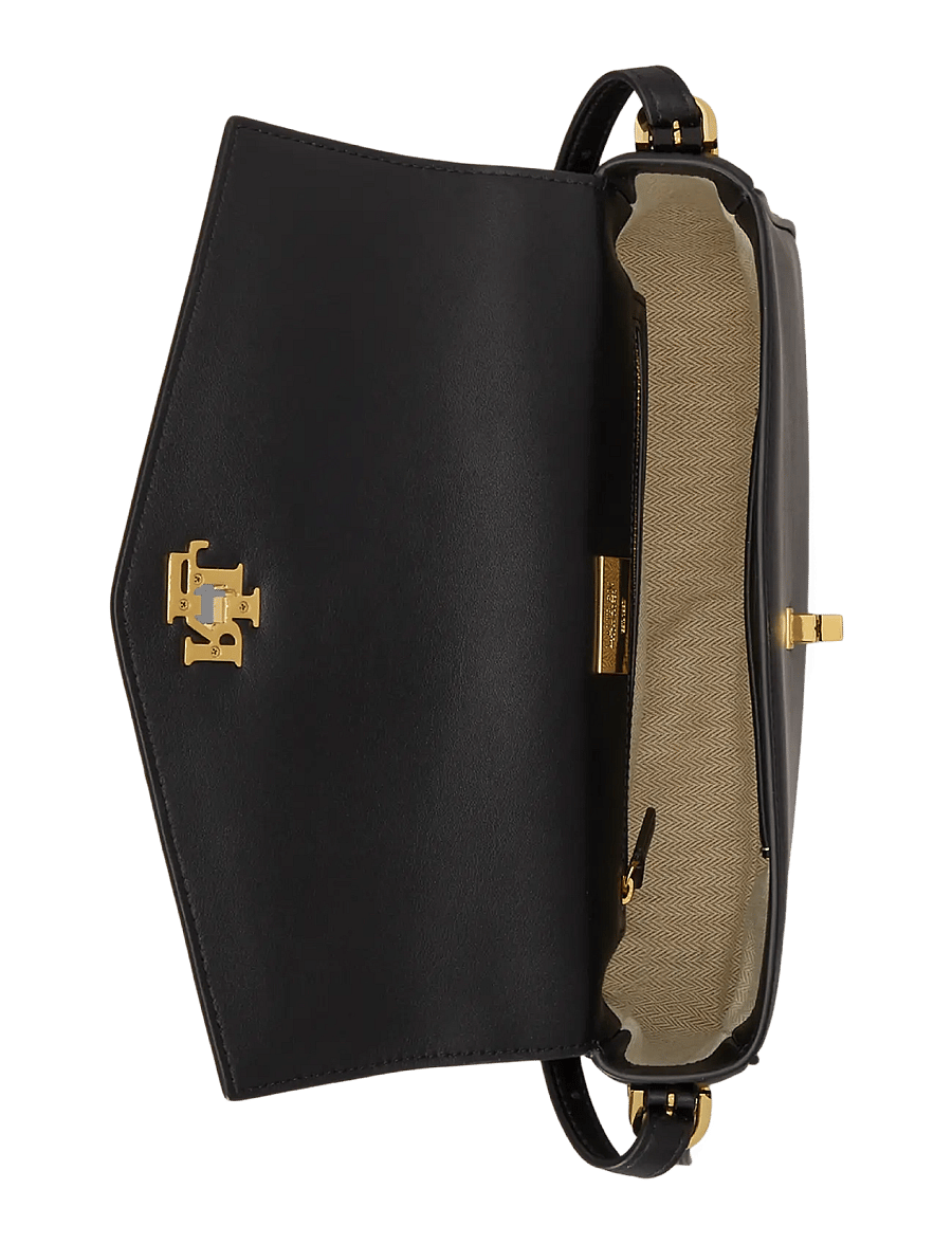 Lauren Ralph Lauren - Nappa Leather Medium Farrah Shoulder Bag - alltags-style - black - 3