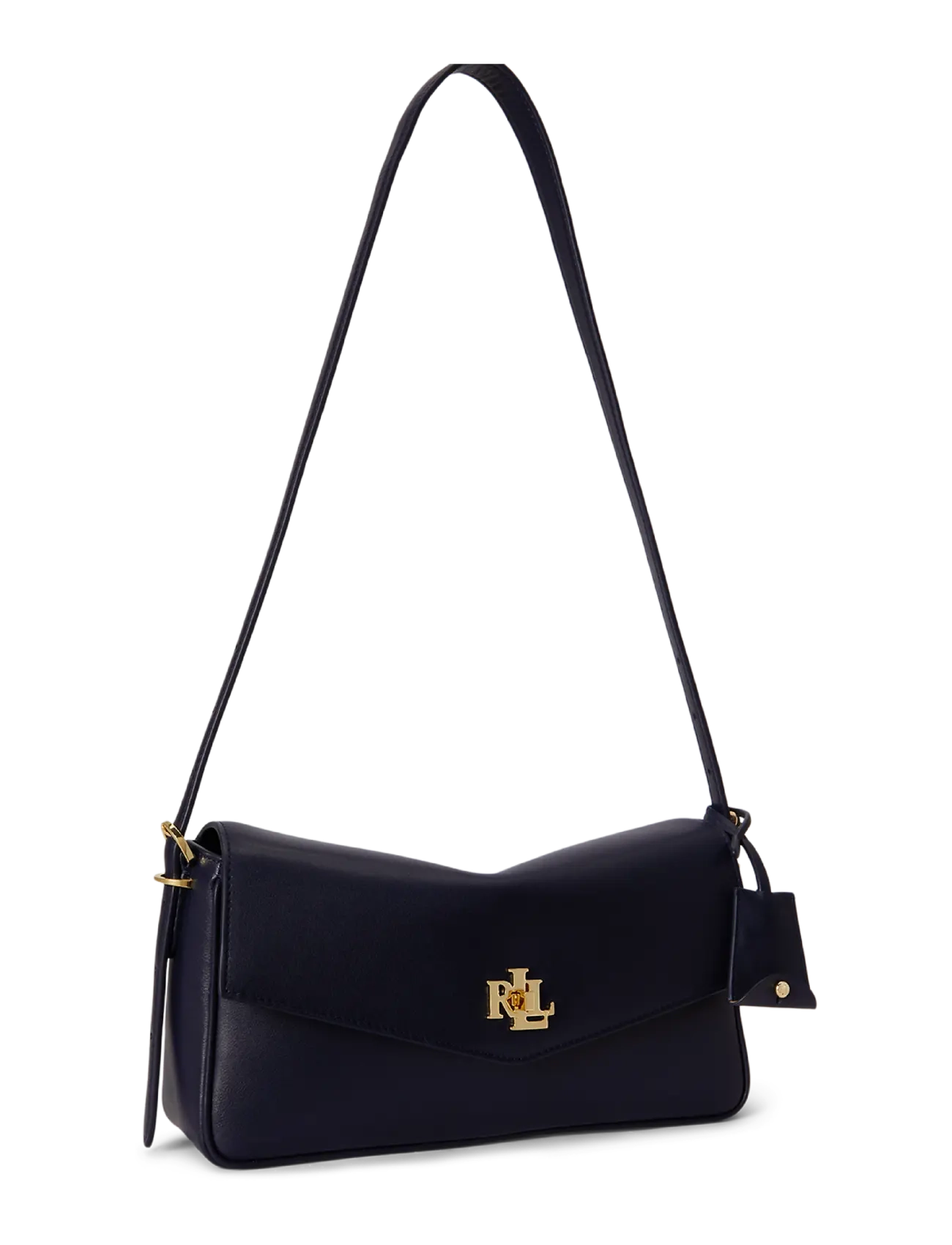 Lauren Ralph Lauren - Nappa Leather Medium Farrah Shoulder Bag - lauren navy - 2