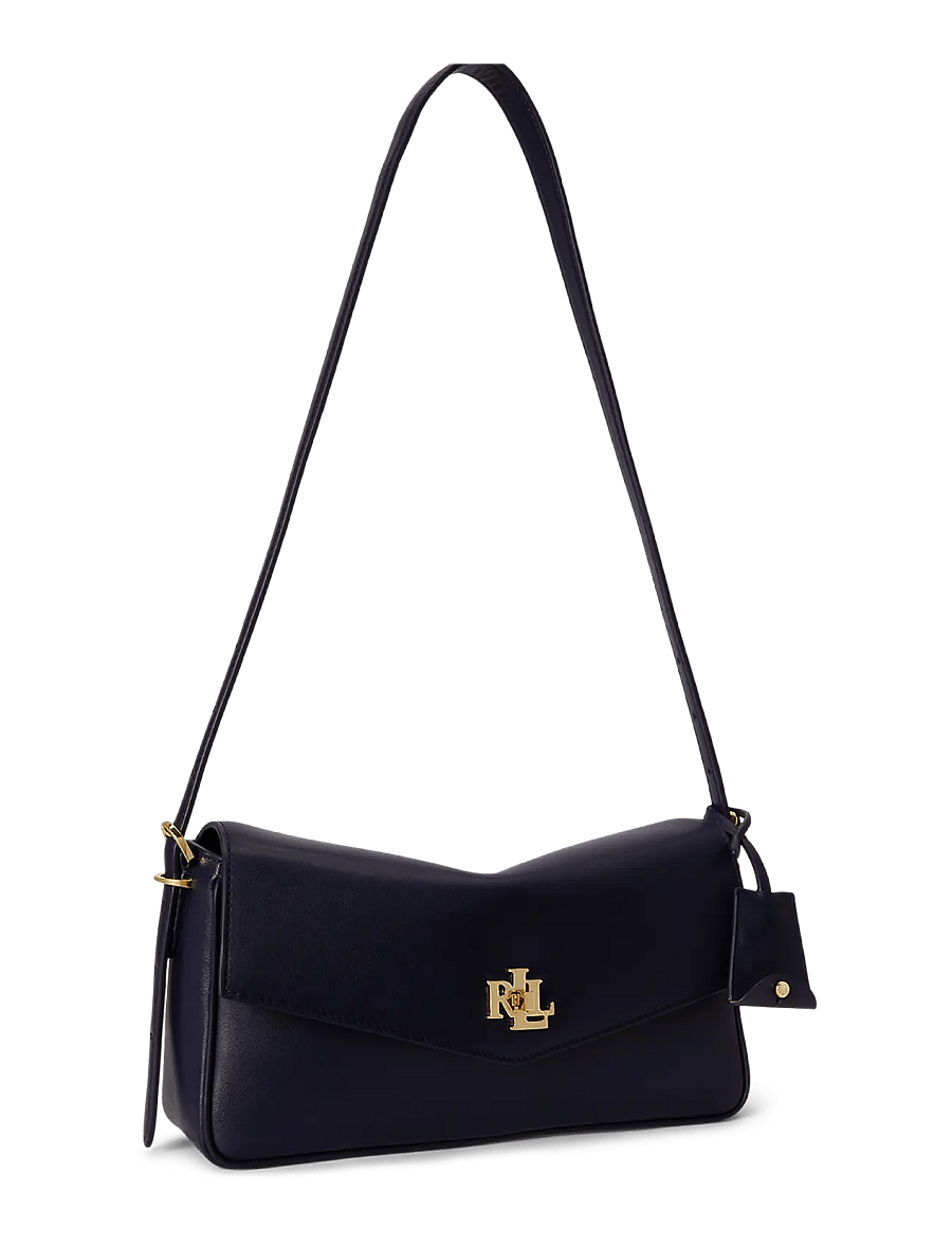Lauren Ralph Lauren - Nappa Leather Medium Farrah Shoulder Bag - lauren navy - 2