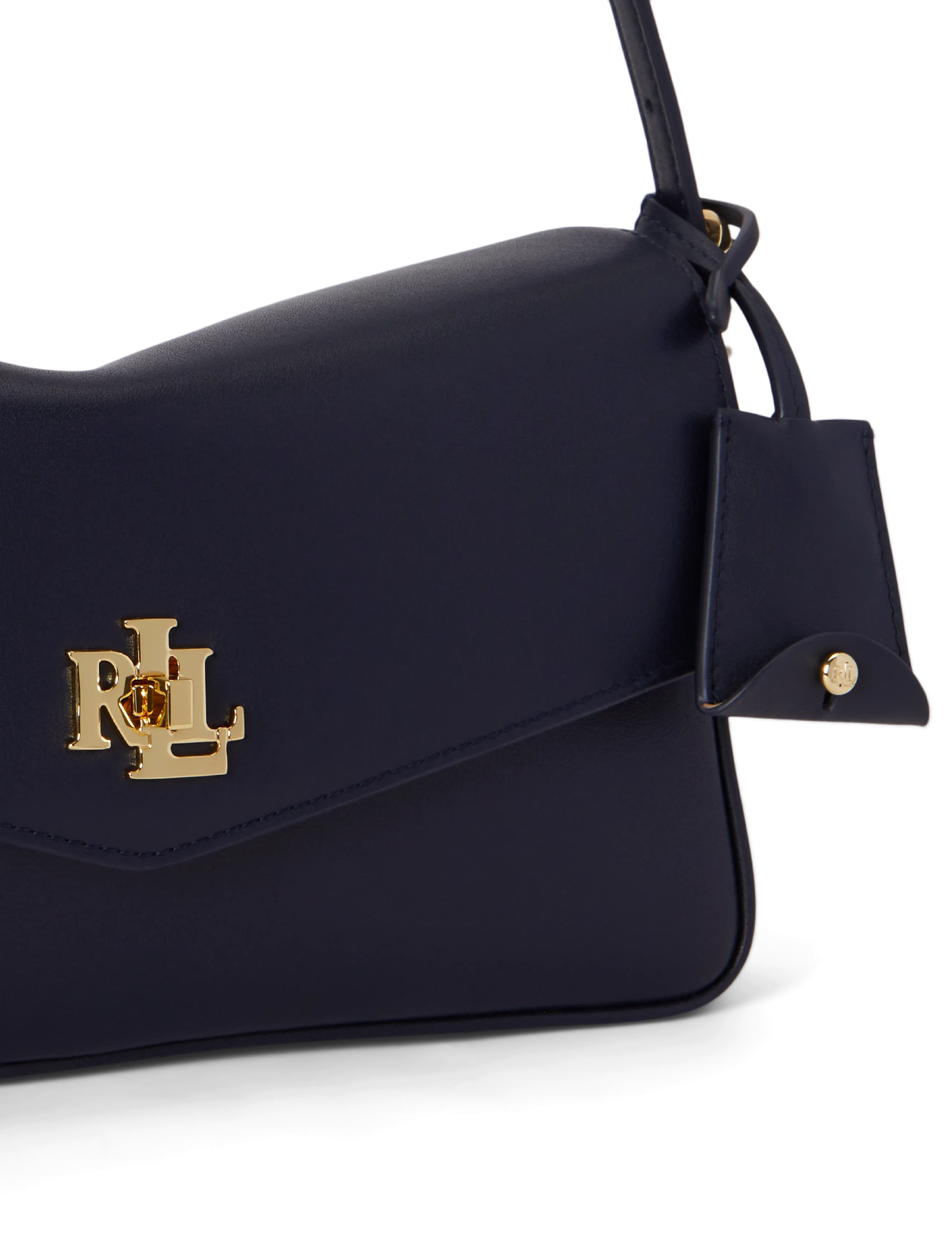 Lauren Ralph Lauren - Nappa Leather Medium Farrah Shoulder Bag - lauren navy - 4