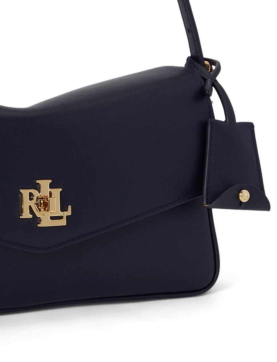 Lauren Ralph Lauren - Nappa Leather Medium Farrah Shoulder Bag - lauren navy - 4