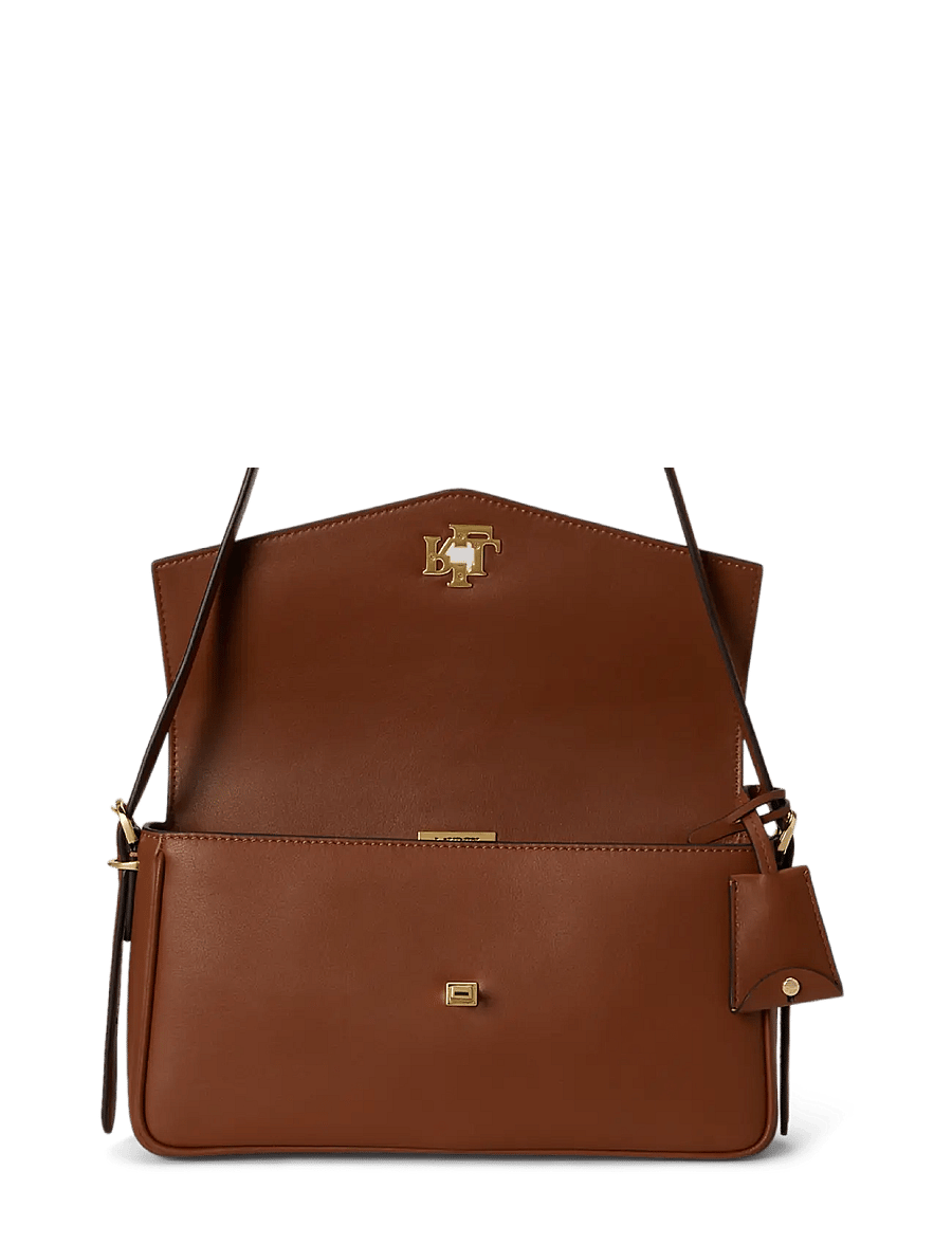 Lauren Ralph Lauren - Nappa Leather Medium Farrah Shoulder Bag - lauren tan - 3