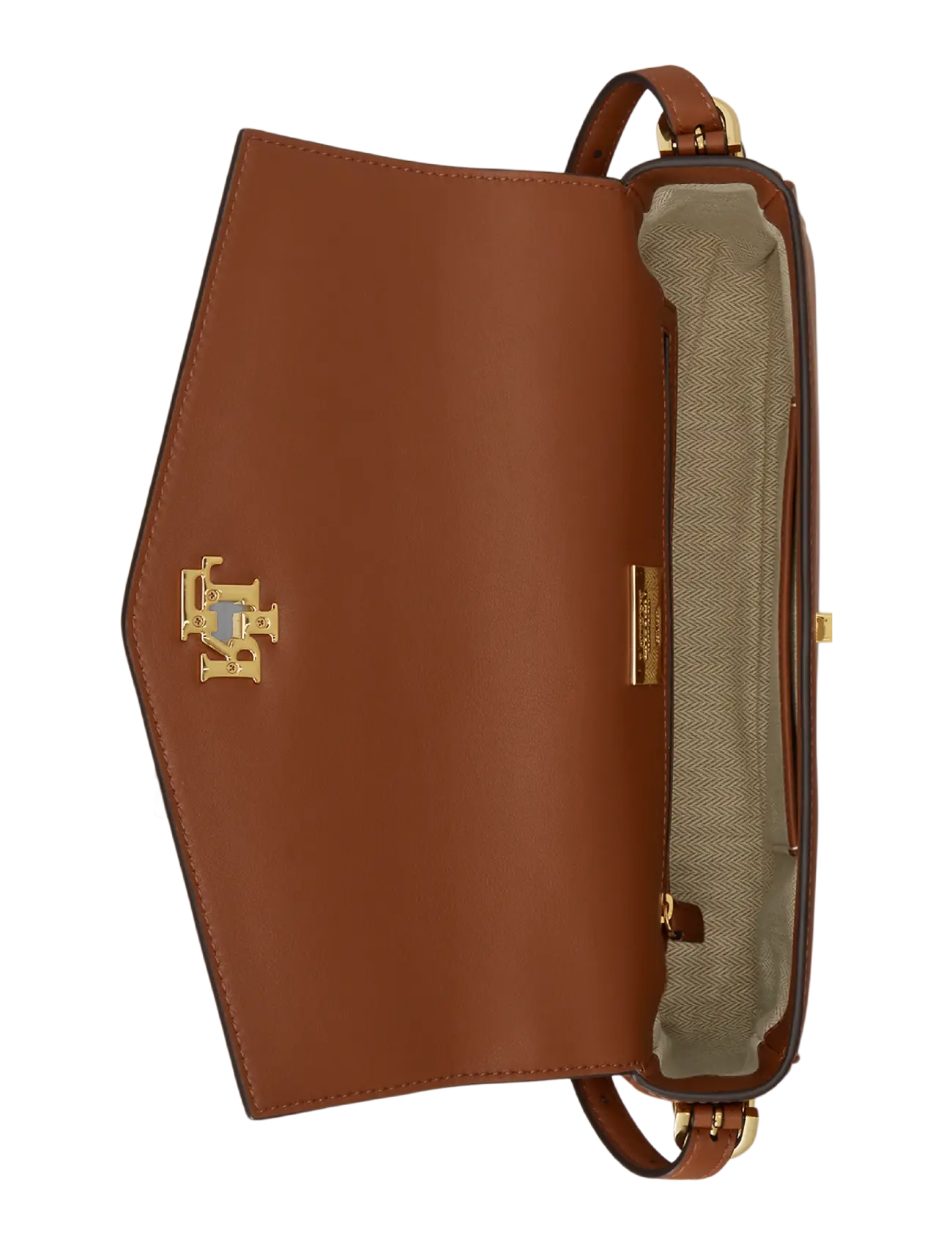 Lauren Ralph Lauren - Nappa Leather Medium Farrah Shoulder Bag - lauren tan - 4