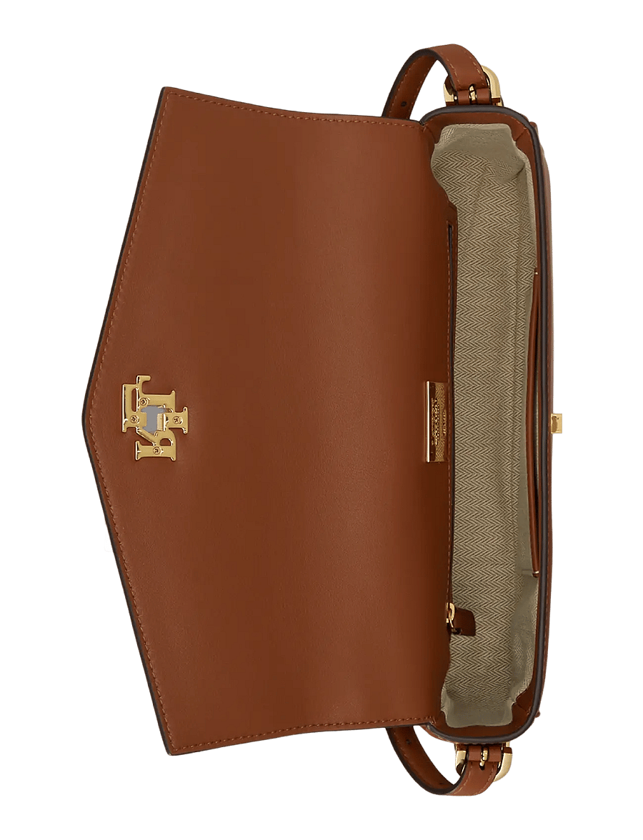 Lauren Ralph Lauren - Nappa Leather Medium Farrah Shoulder Bag - lauren tan - 4