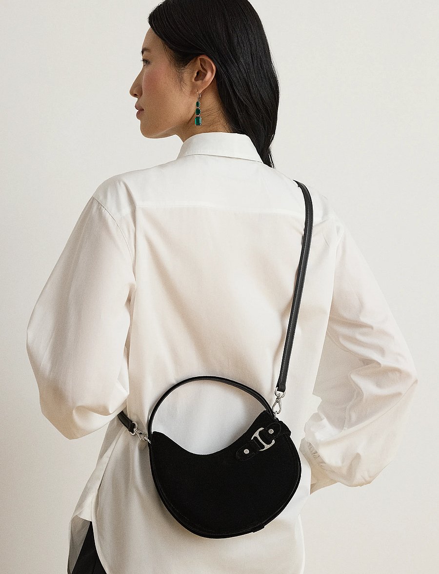 Lauren Ralph Lauren - Velvet Small Tasha Crossbody Bag - crossbody bags - black - 4