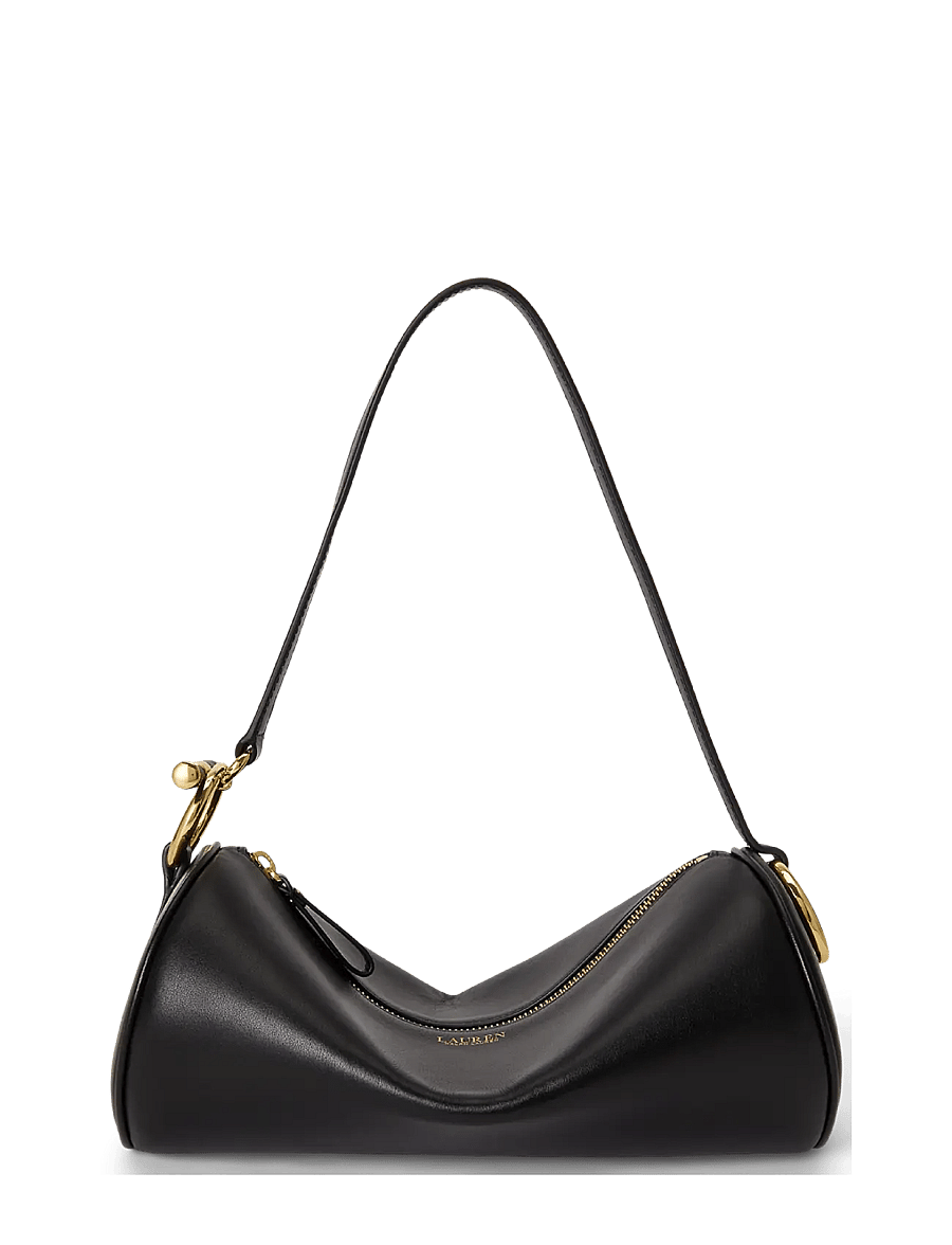 Lauren Ralph Lauren - Nappa Leather Medium Blaike Barrel Bag - vardagsstil - black - 0