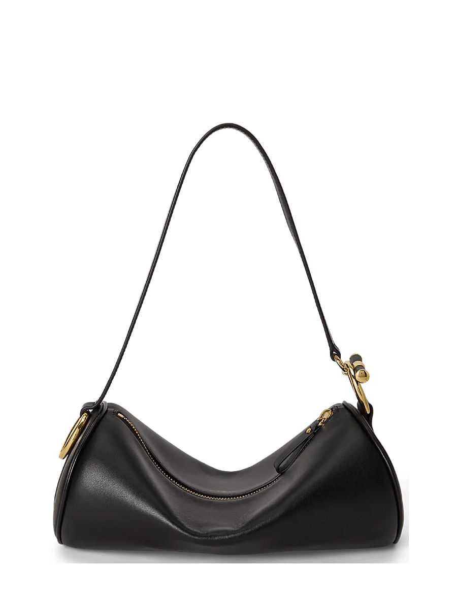 Lauren Ralph Lauren - Nappa Leather Medium Blaike Barrel Bag - vardagsstil - black - 1