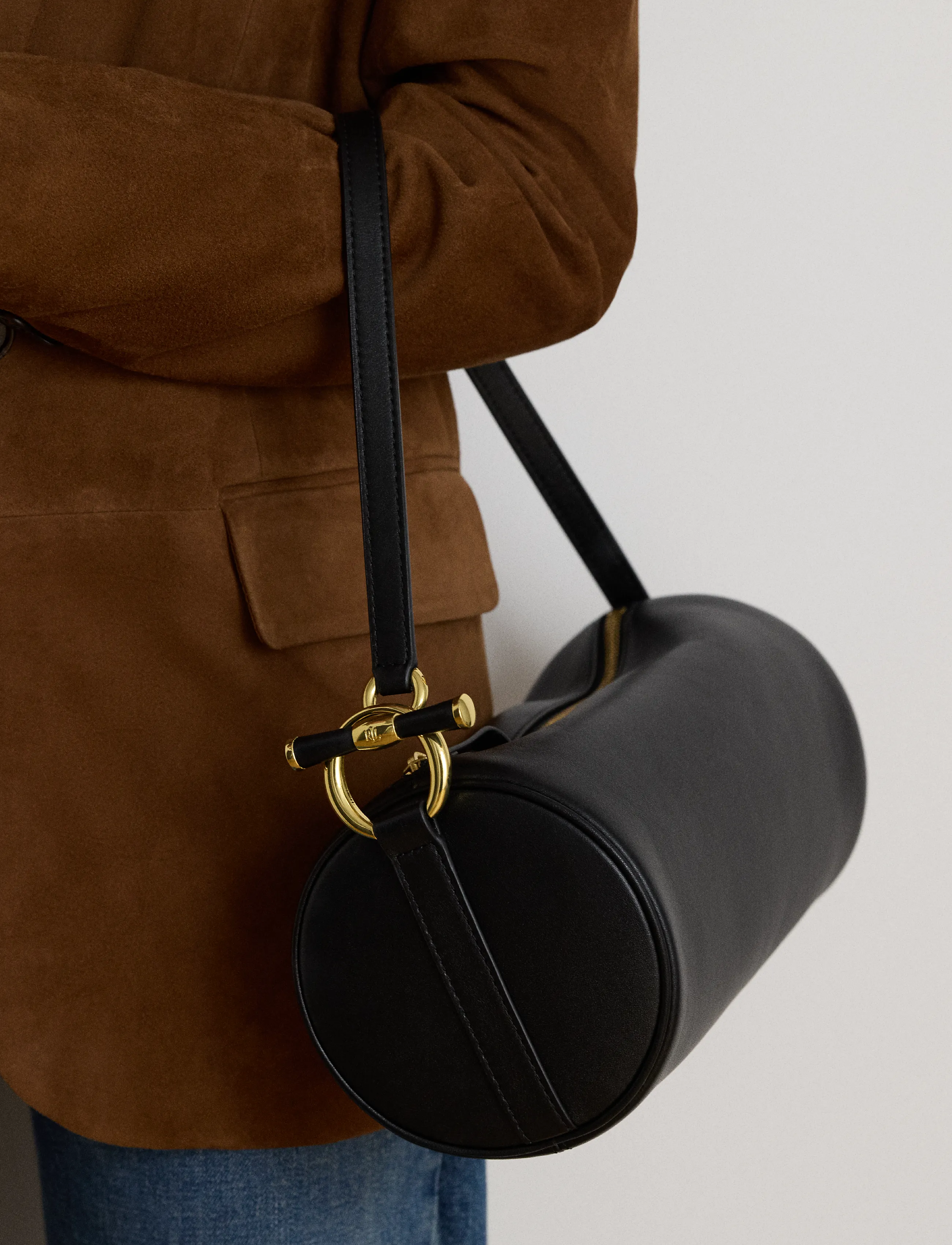Lauren Ralph Lauren - Nappa Leather Medium Blaike Barrel Bag - vardagsstil - black - 4