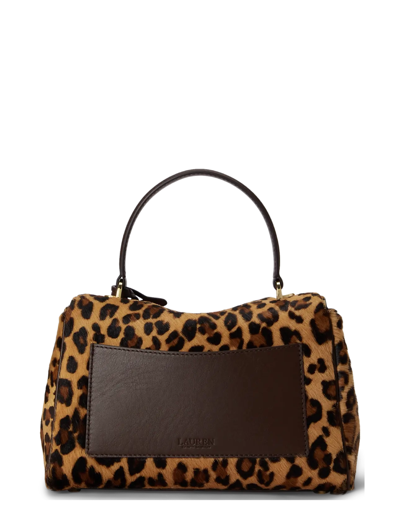 Lauren Ralph Lauren - Print Haircalf Small Farrah Soft Satchel - modern leopard/ch - 1