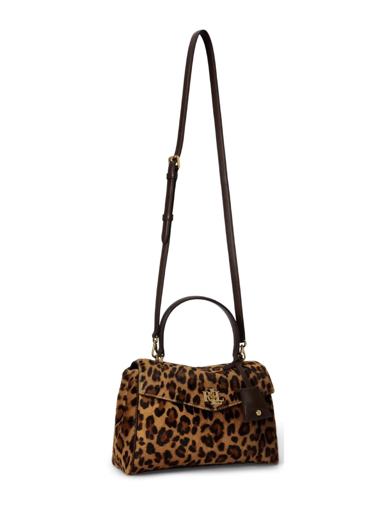 Lauren Ralph Lauren - Print Haircalf Small Farrah Soft Satchel - modern leopard/ch - 2