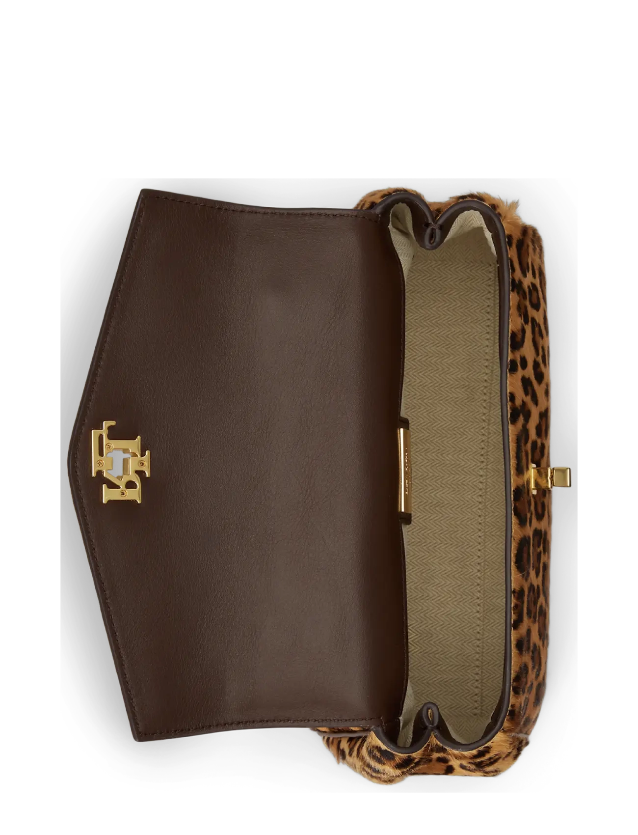 Lauren Ralph Lauren - Print Haircalf Small Farrah Soft Satchel - modern leopard/ch - 3