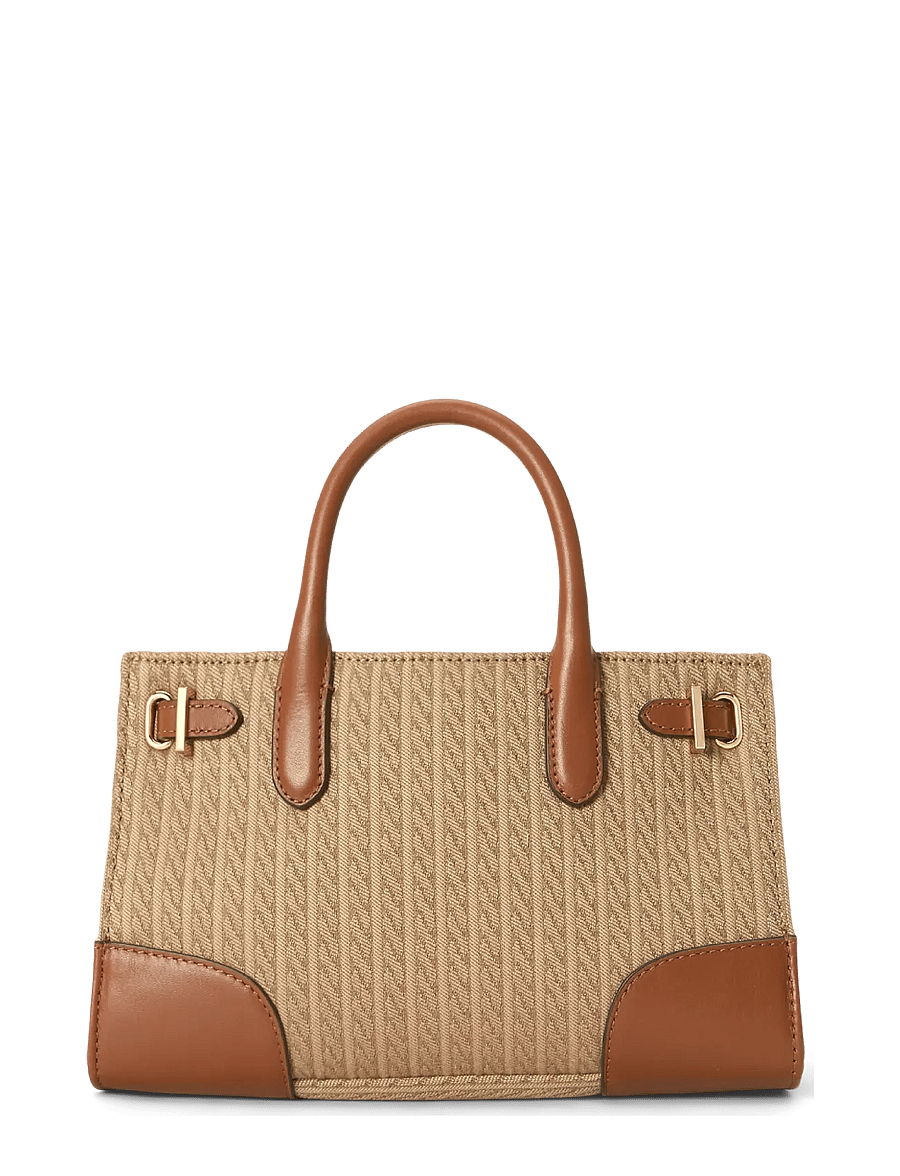 Lauren Ralph Lauren - Mini-Cable Jacquard Small Devyn Tote Bag - tote töskur - khaki/lauren tan - 0