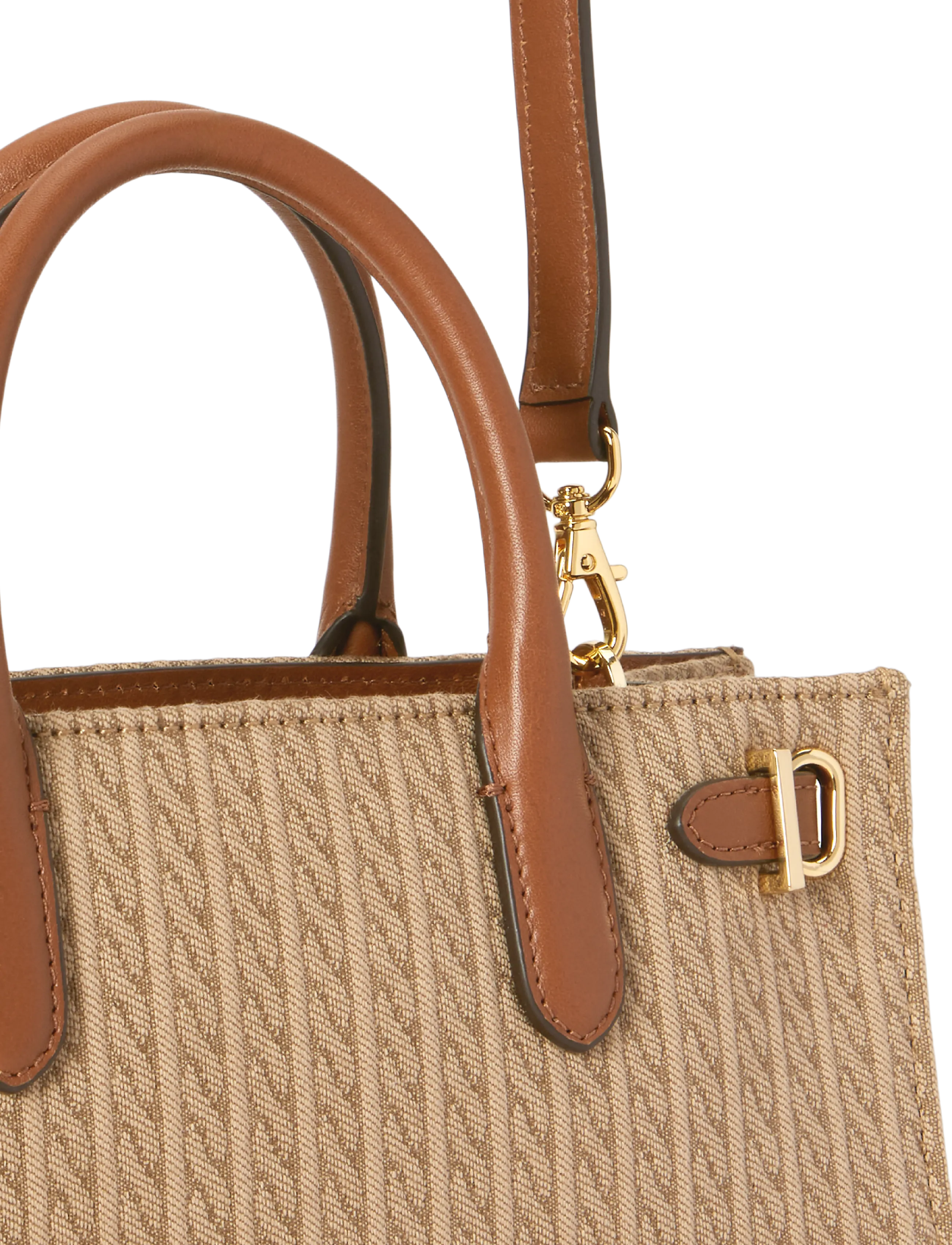 Lauren Ralph Lauren - Mini-Cable Jacquard Small Devyn Tote Bag - khaki/lauren tan - 4