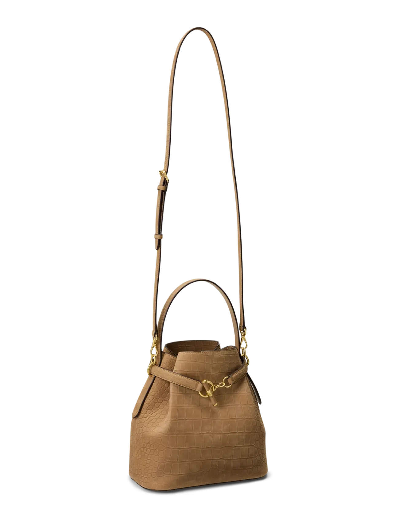Lauren Ralph Lauren - Embossed Nubuck Medium Blaike Bucket Bag - beuteltaschen - camel - 2