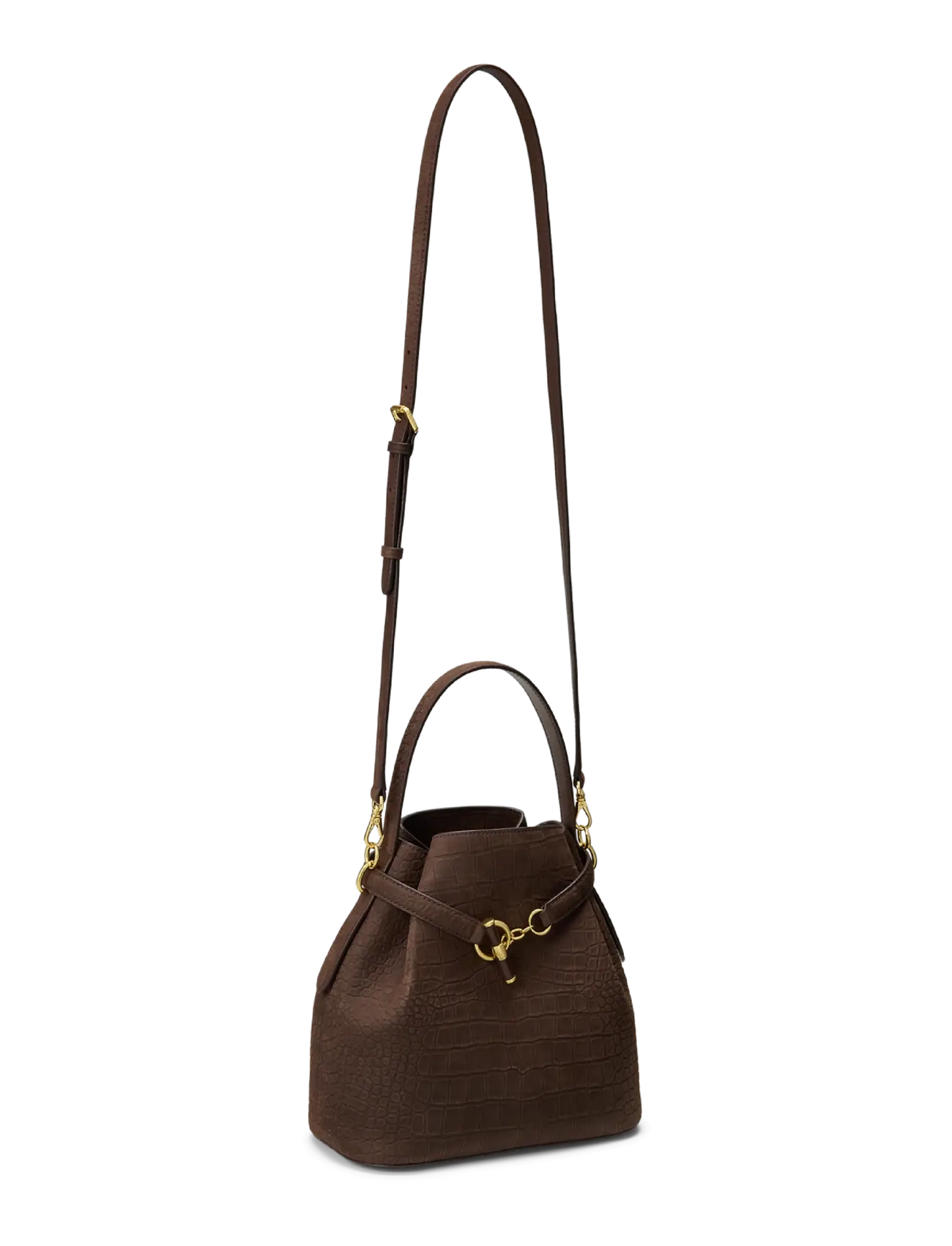 Lauren Ralph Lauren - Embossed Nubuck Medium Blaike Bucket Bag - beuteltaschen - chestnut brown - 2