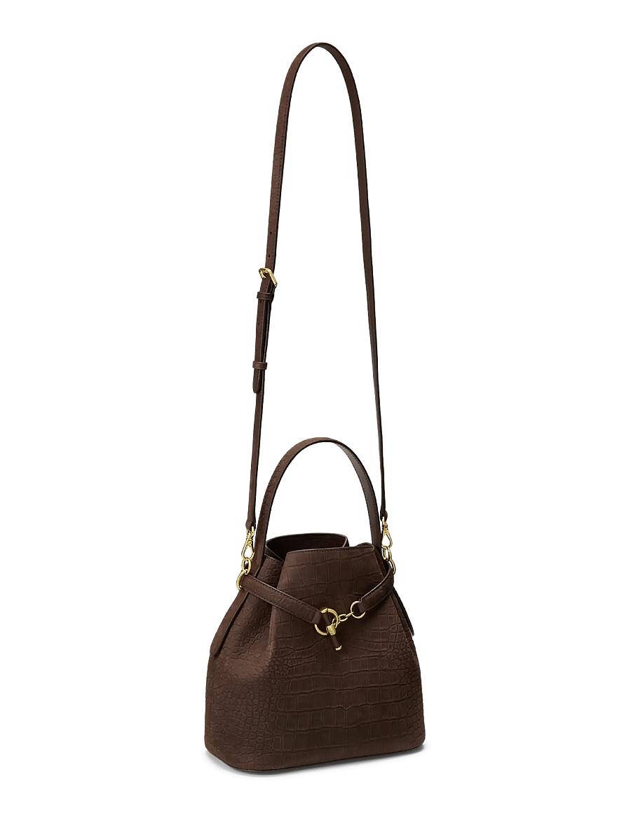 Lauren Ralph Lauren - Embossed Nubuck Medium Blaike Bucket Bag - beuteltaschen - chestnut brown - 2