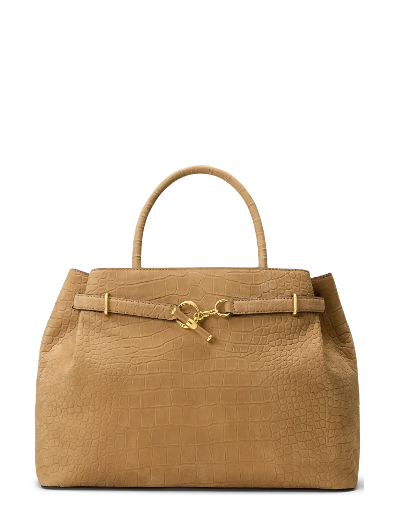 Lauren Ralph Lauren Embossed Nubuck Large Blaike Satchel - Taschen - CAMEL / brown