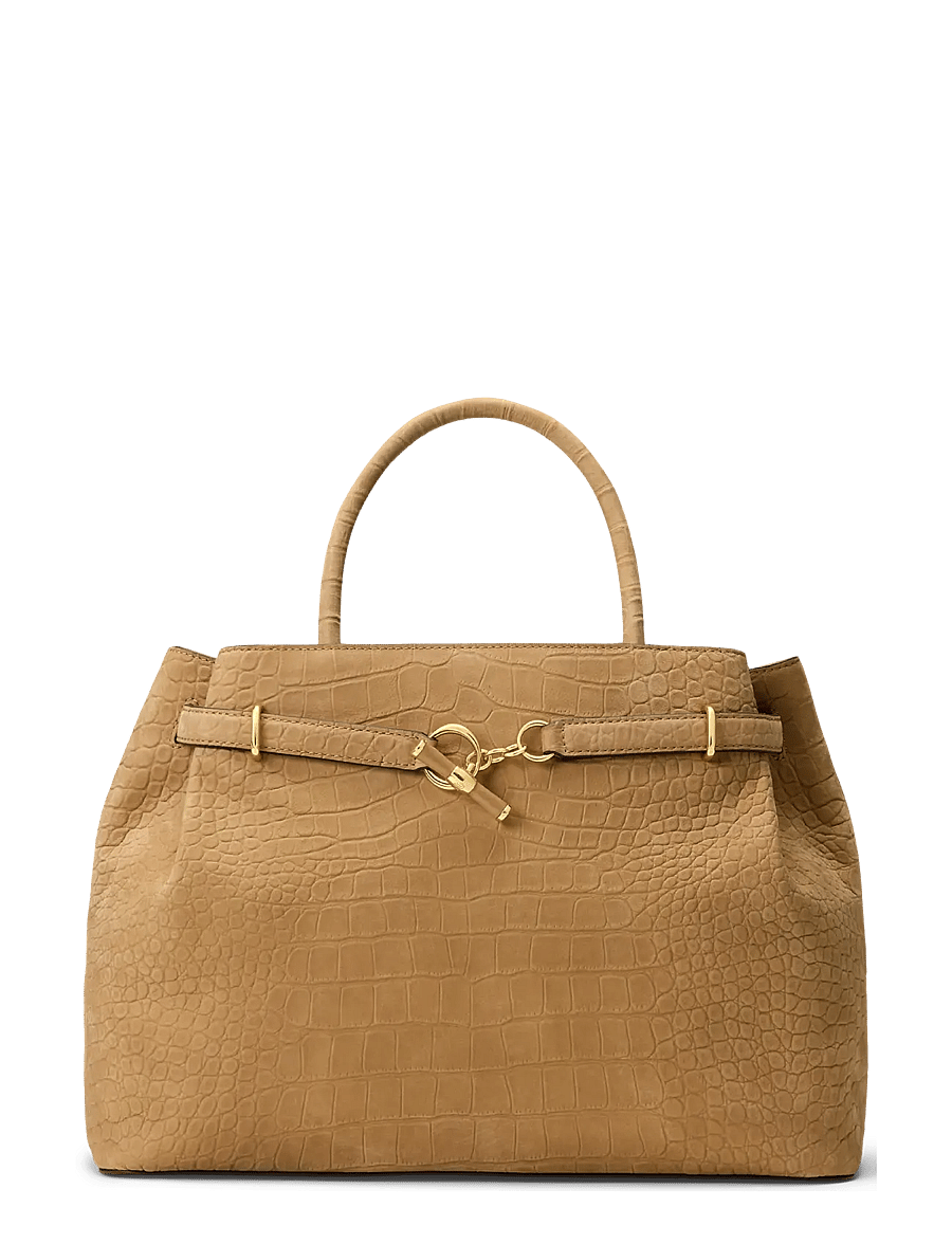 Lauren Ralph Lauren - Embossed Nubuck Large Blaike Satchel - besondere anlässe - camel - 0