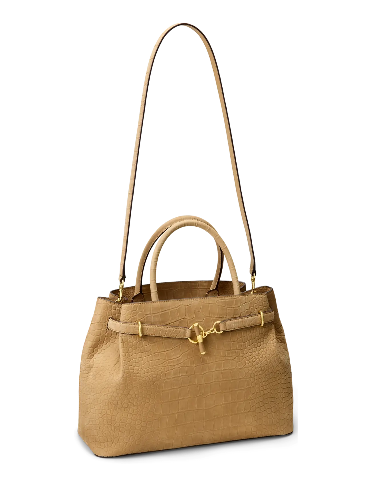 Lauren Ralph Lauren - Embossed Nubuck Large Blaike Satchel - besondere anlässe - camel - 2