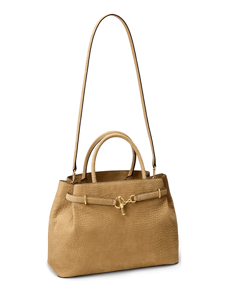 Lauren Ralph Lauren - Embossed Nubuck Large Blaike Satchel - besondere anlässe - camel - 2