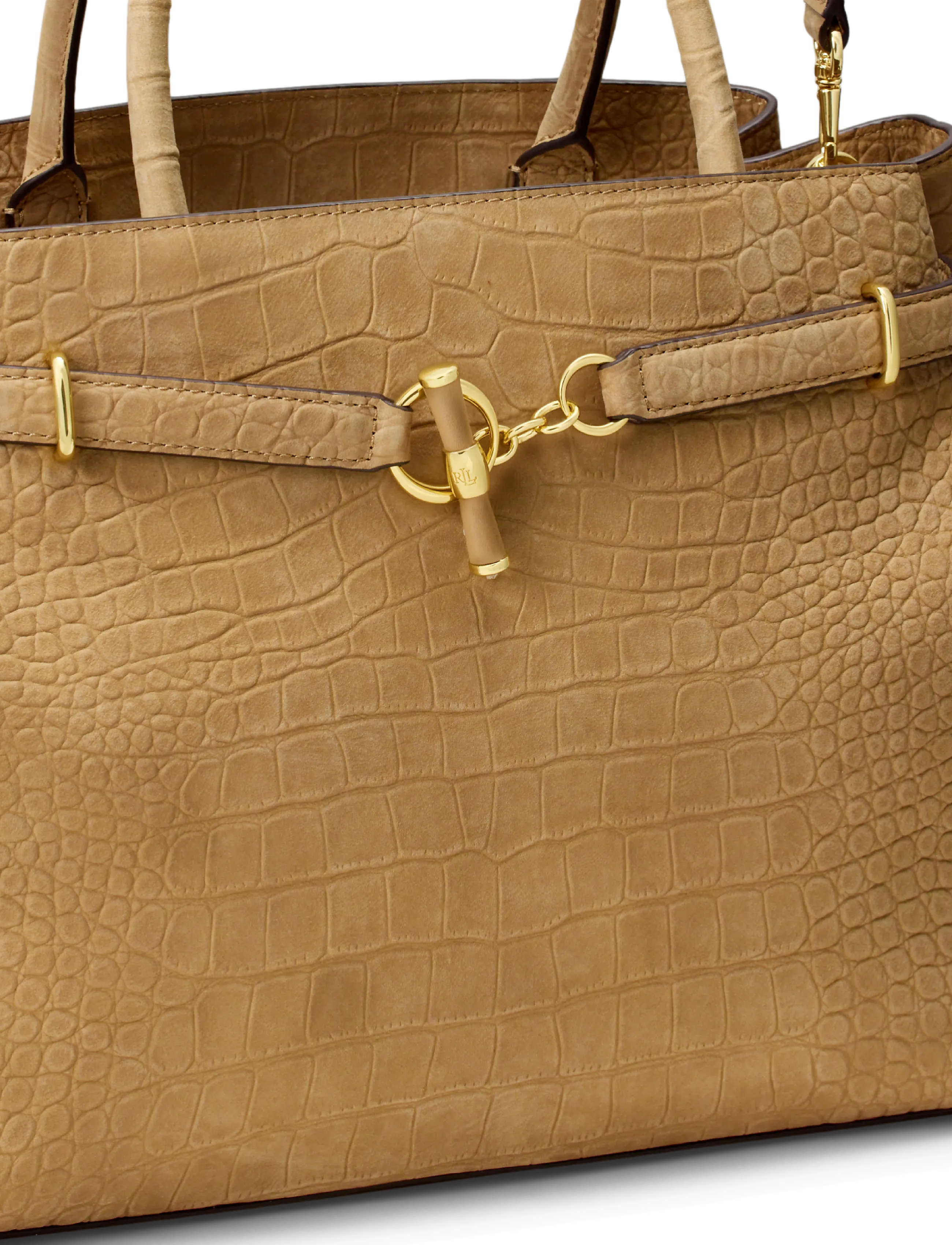 Lauren Ralph Lauren - Embossed Nubuck Large Blaike Satchel - besondere anlässe - camel - 5