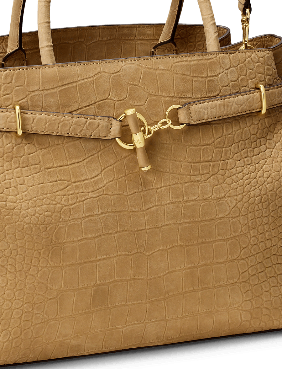 Lauren Ralph Lauren - Embossed Nubuck Large Blaike Satchel - besondere anlässe - camel - 5