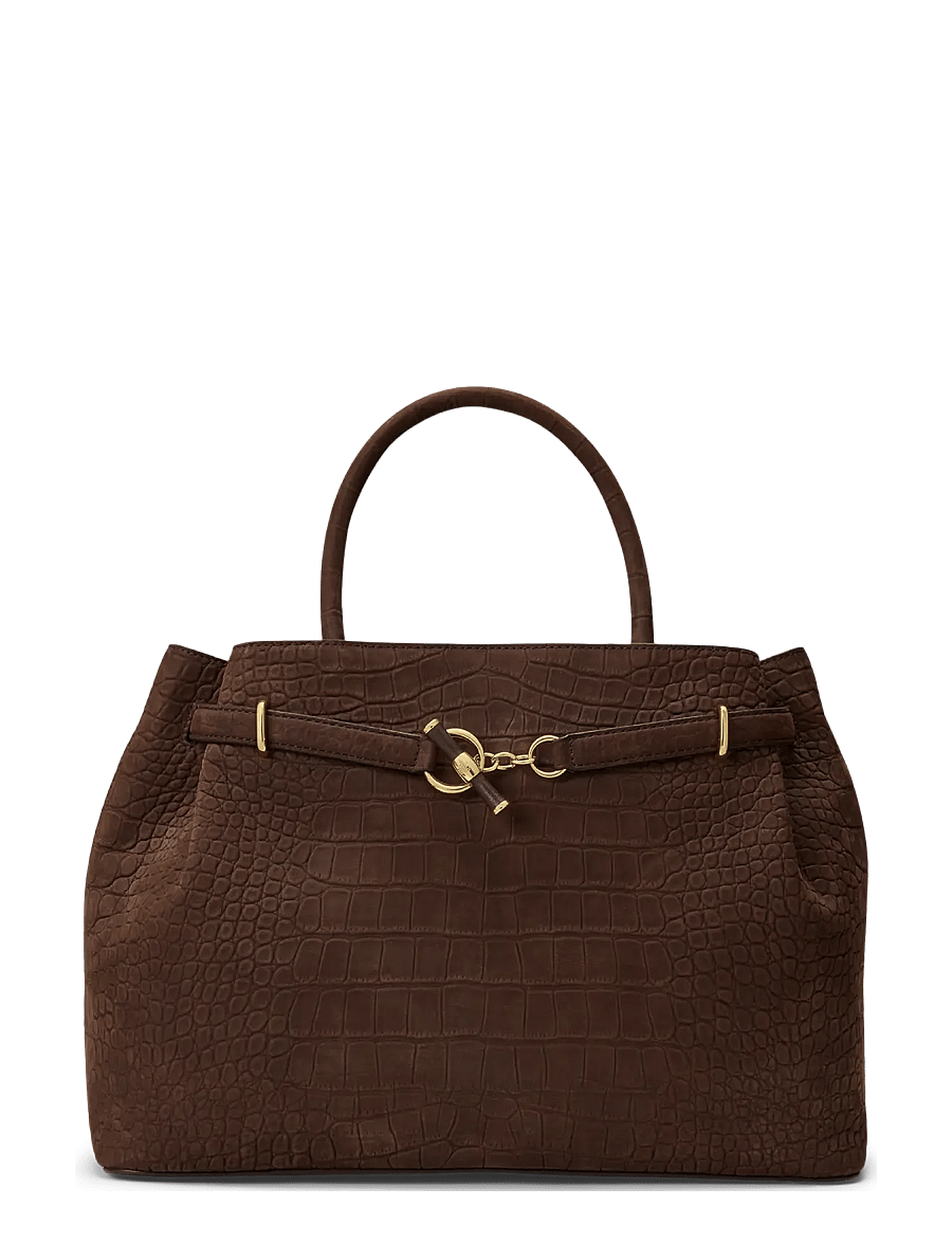 Lauren Ralph Lauren - Embossed Nubuck Large Blaike Satchel - besondere anlässe - chestnut brown - 0