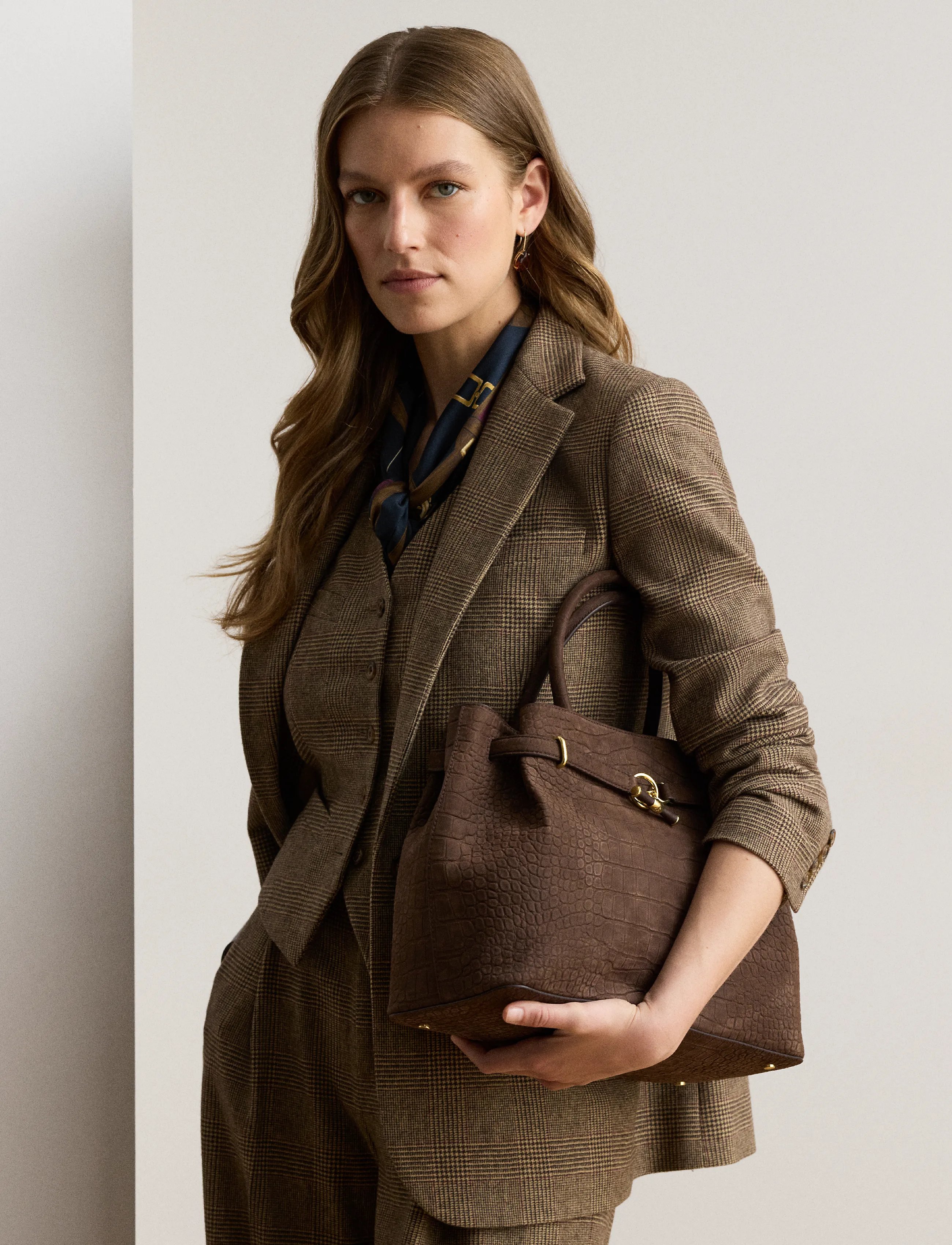 Lauren Ralph Lauren - Embossed Nubuck Large Blaike Satchel - besondere anlässe - chestnut brown - 3