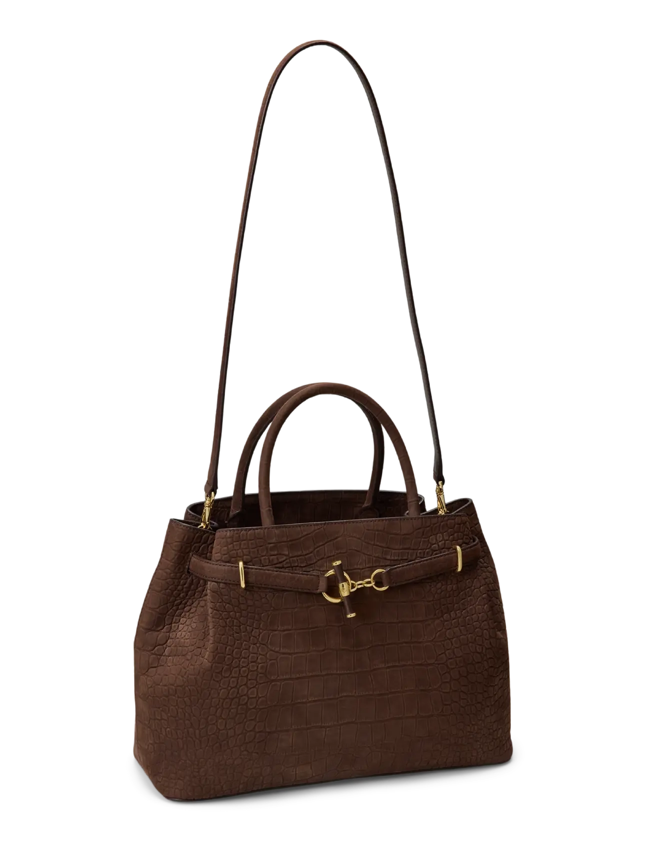 Lauren Ralph Lauren - Embossed Nubuck Large Blaike Satchel - besondere anlässe - chestnut brown - 2