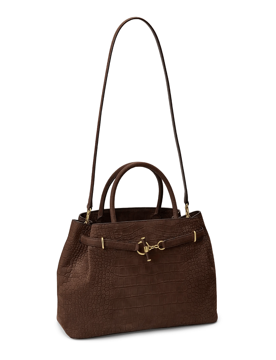 Lauren Ralph Lauren - Embossed Nubuck Large Blaike Satchel - besondere anlässe - chestnut brown - 2