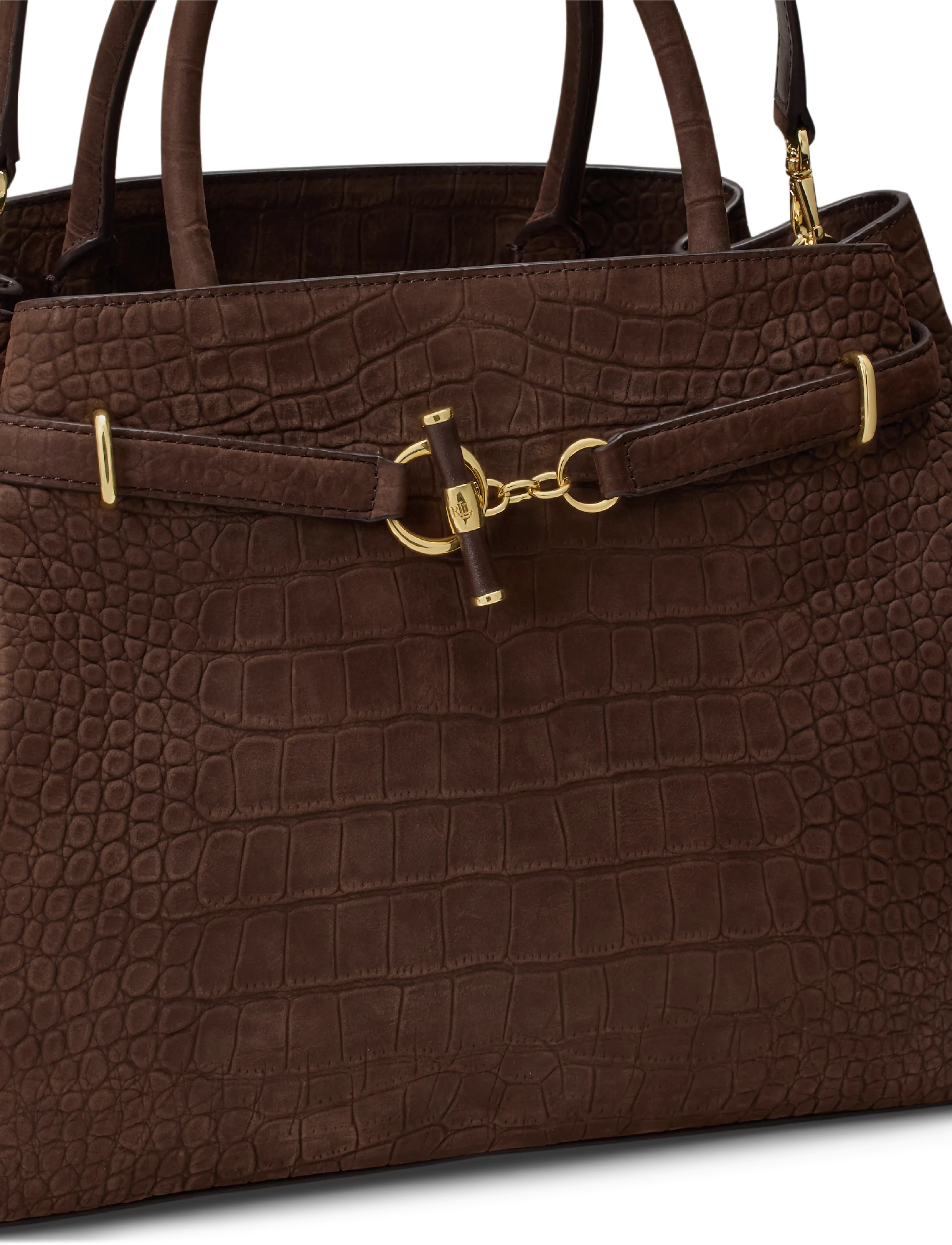 Lauren Ralph Lauren - Embossed Nubuck Large Blaike Satchel - besondere anlässe - chestnut brown - 4
