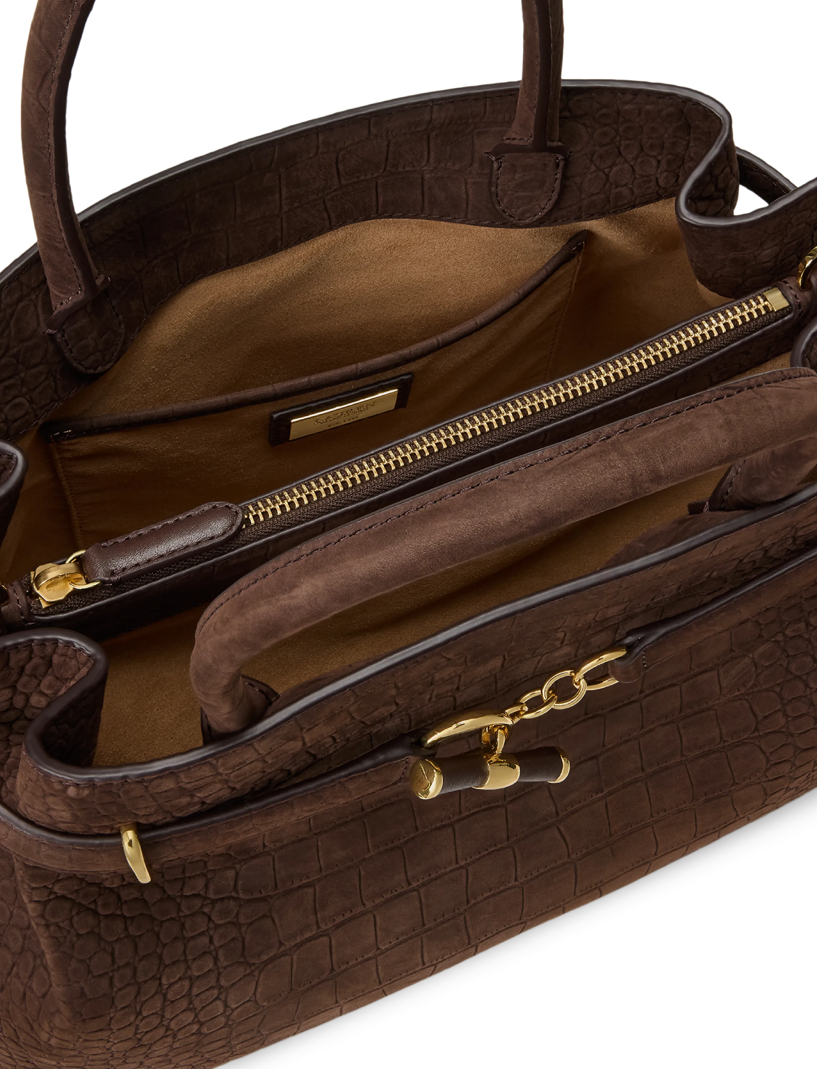 Lauren Ralph Lauren - Embossed Nubuck Large Blaike Satchel - besondere anlässe - chestnut brown - 5