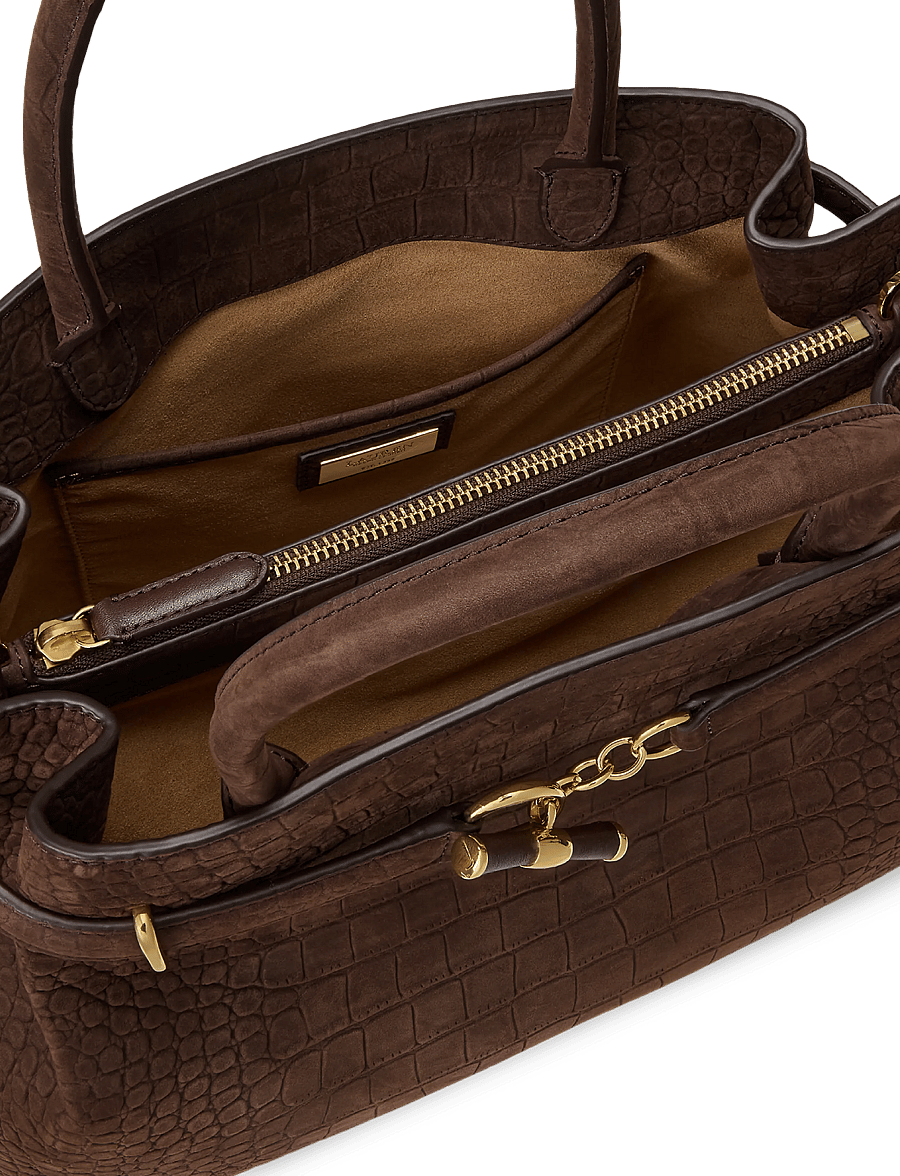 Lauren Ralph Lauren - Embossed Nubuck Large Blaike Satchel - besondere anlässe - chestnut brown - 5