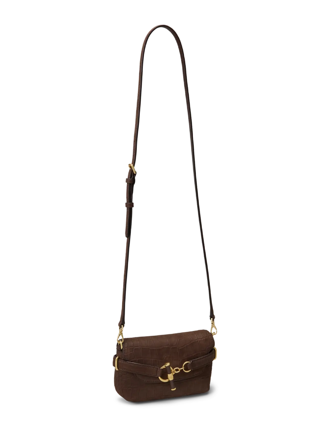 Lauren Ralph Lauren - Croc-Embossed Small Blaike Crossbody Bag - crossbody bags - chestnut brown - 2