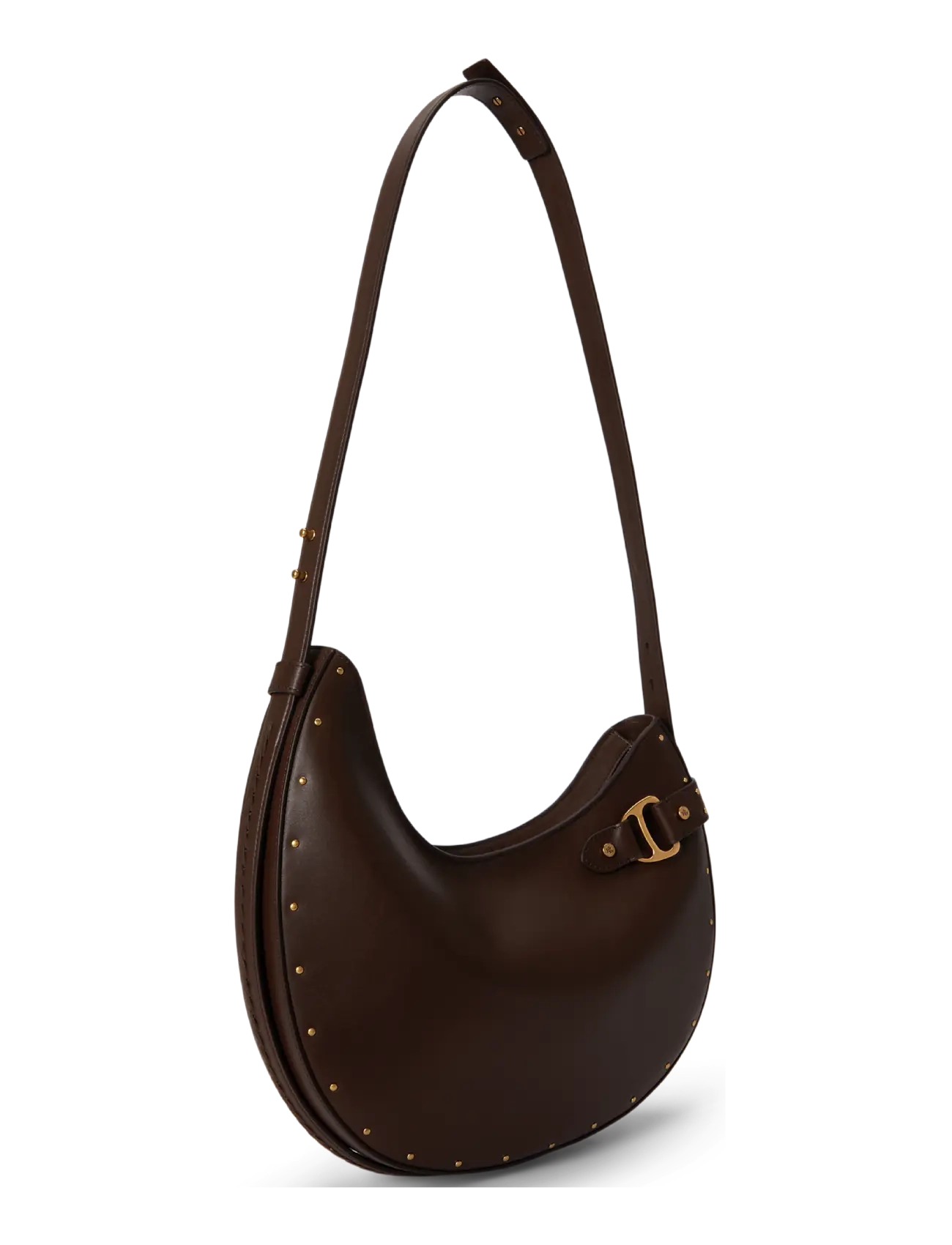 Lauren Ralph Lauren - Studded Leather Large Tasha Shoulder Bag - chestnut brown - 2