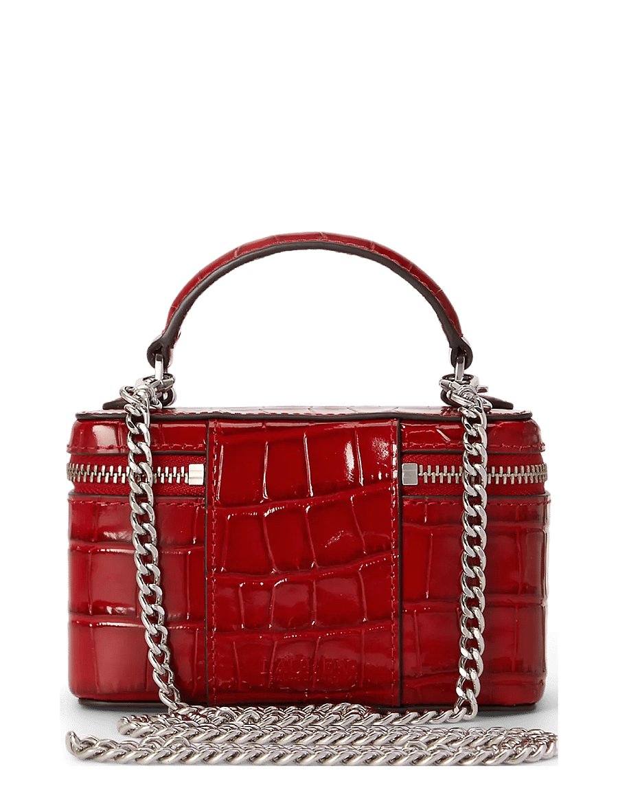 Lauren Ralph Lauren - Croc-Embossed Small Hallee Crossbody Bag - töskur með axlaról - festive red - 2