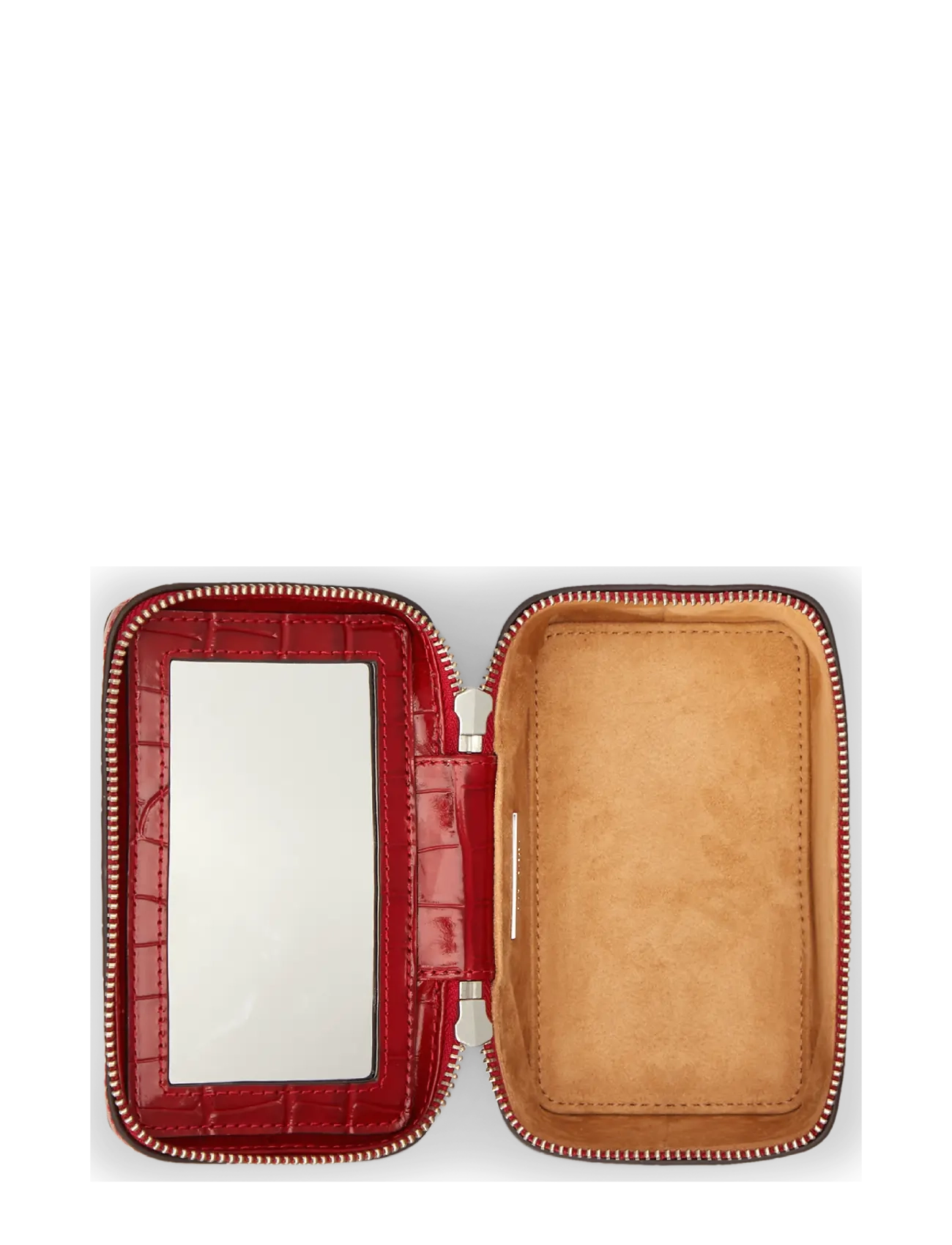 Lauren Ralph Lauren - Croc-Embossed Small Hallee Crossbody Bag - festive red - 3