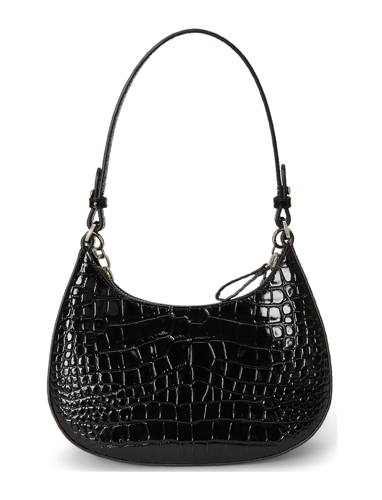 Lauren Ralph Lauren - Embossed Medium Marcy Zip Shoulder Bag - black - 1